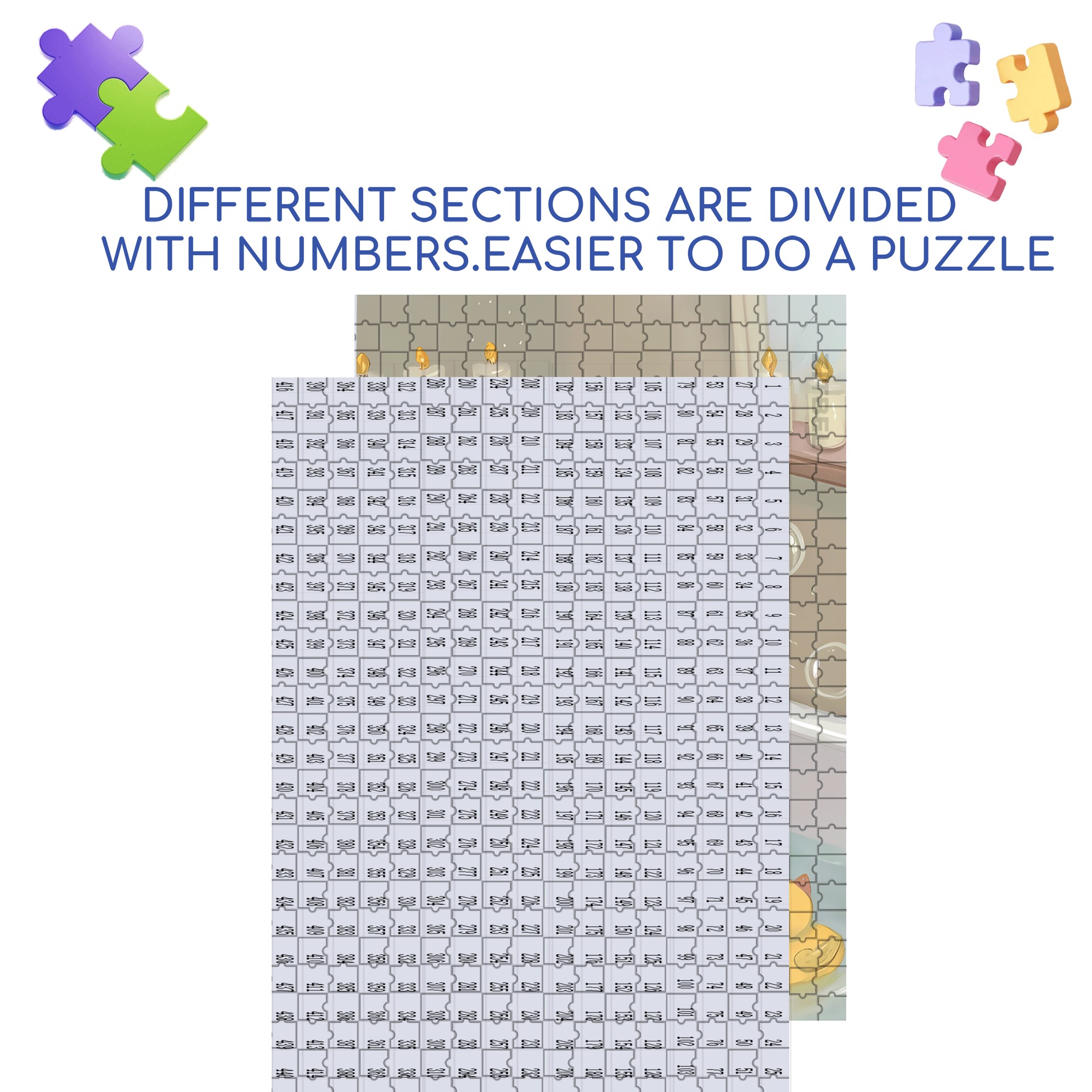 I Love Taking Baths 500pcs/1000pcs Jigsaw Puzzle, Scratch-Resistant, Interactive Family Game & Brain-Boosting DIY Decor, Perfect for Halloween, Christmas & New Year Gifts, Family Puzzle Game