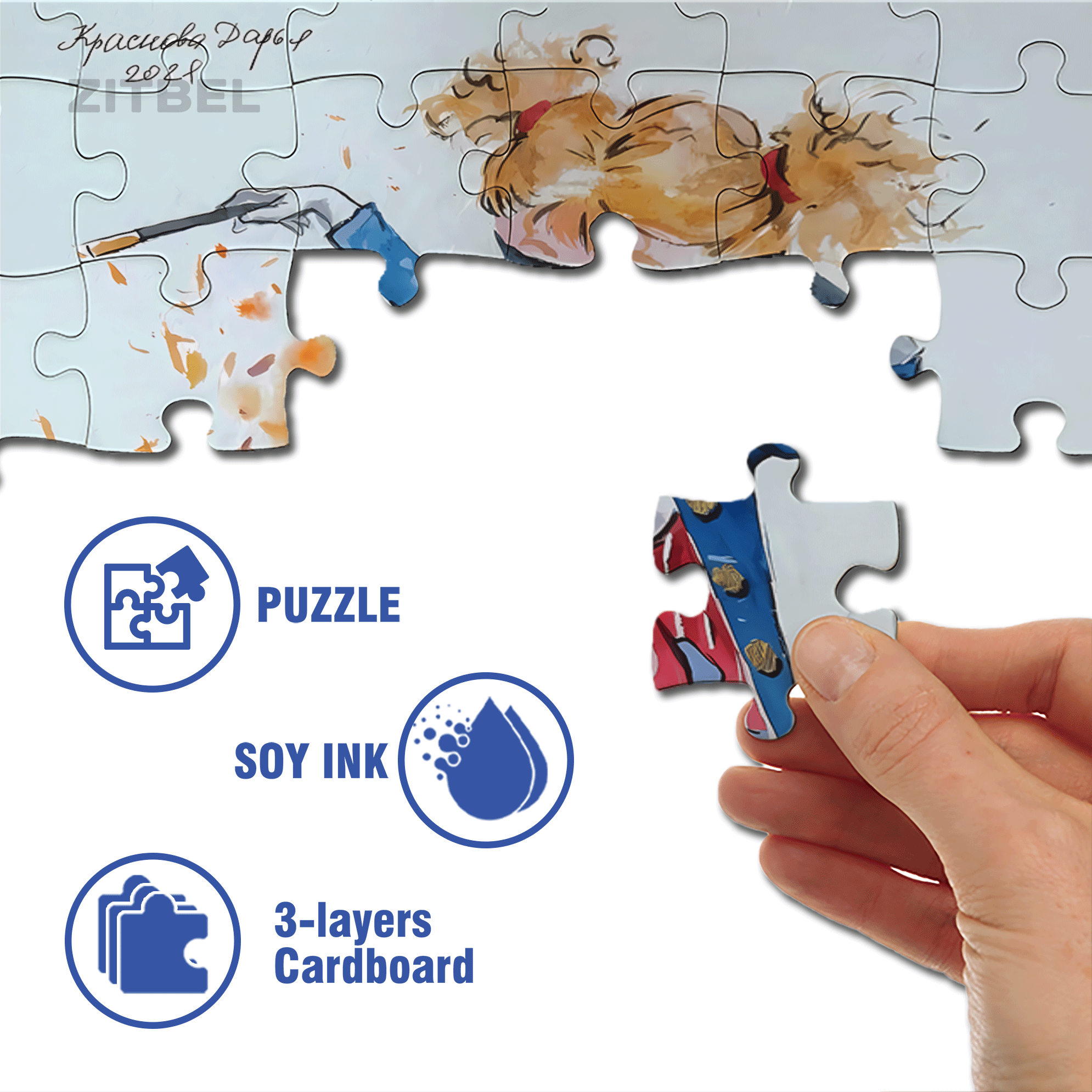 Little Magician 500pcs/1000pcs Jigsaw Puzzle, Scratch-Resistant, Interactive Family Game & Brain-Boosting DIY Decor, Perfect for Halloween, Christmas & New Year Gifts, Family Puzzle Game
