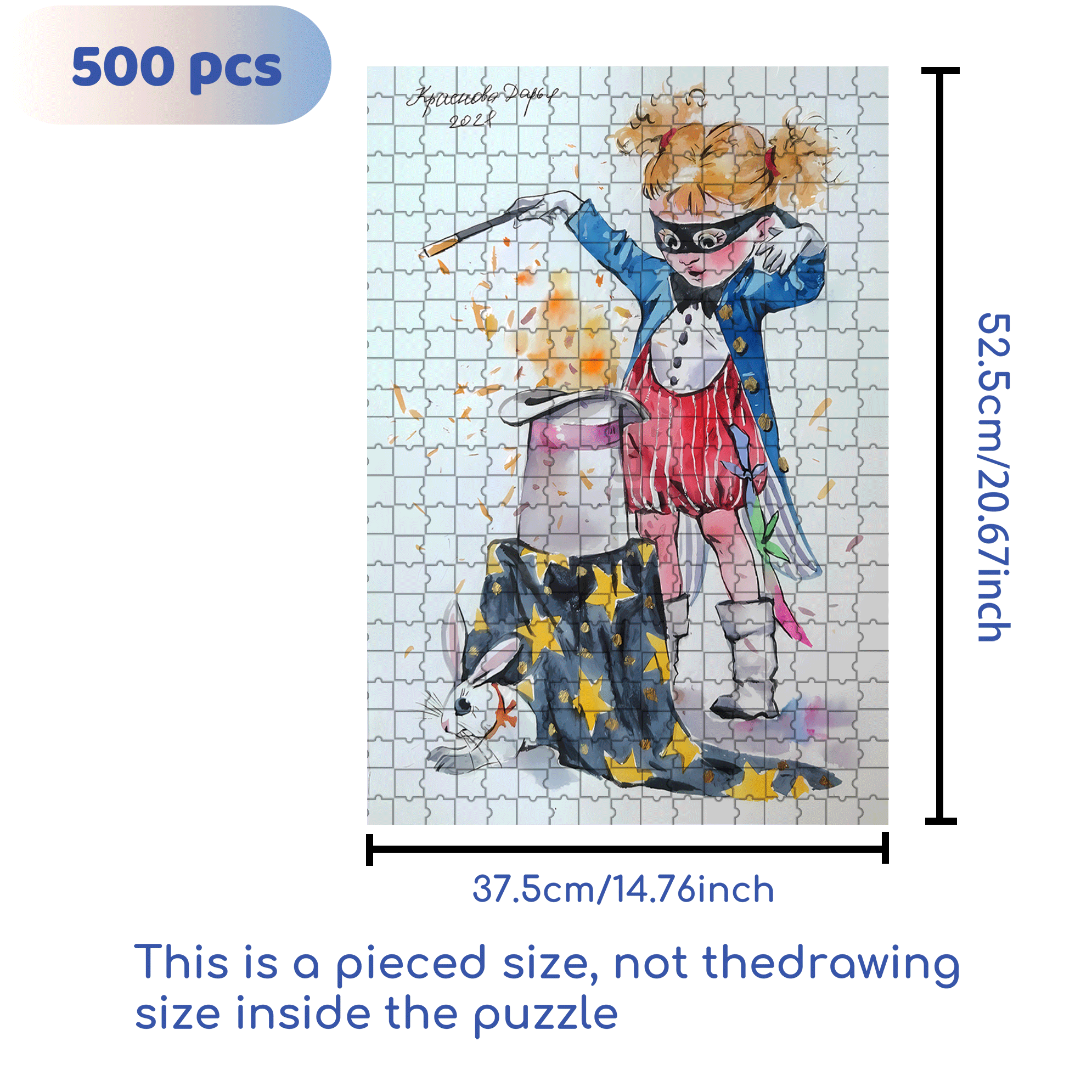 Little Magician 500pcs/1000pcs Jigsaw Puzzle, Scratch-Resistant, Interactive Family Game & Brain-Boosting DIY Decor, Perfect for Halloween, Christmas & New Year Gifts, Family Puzzle Game