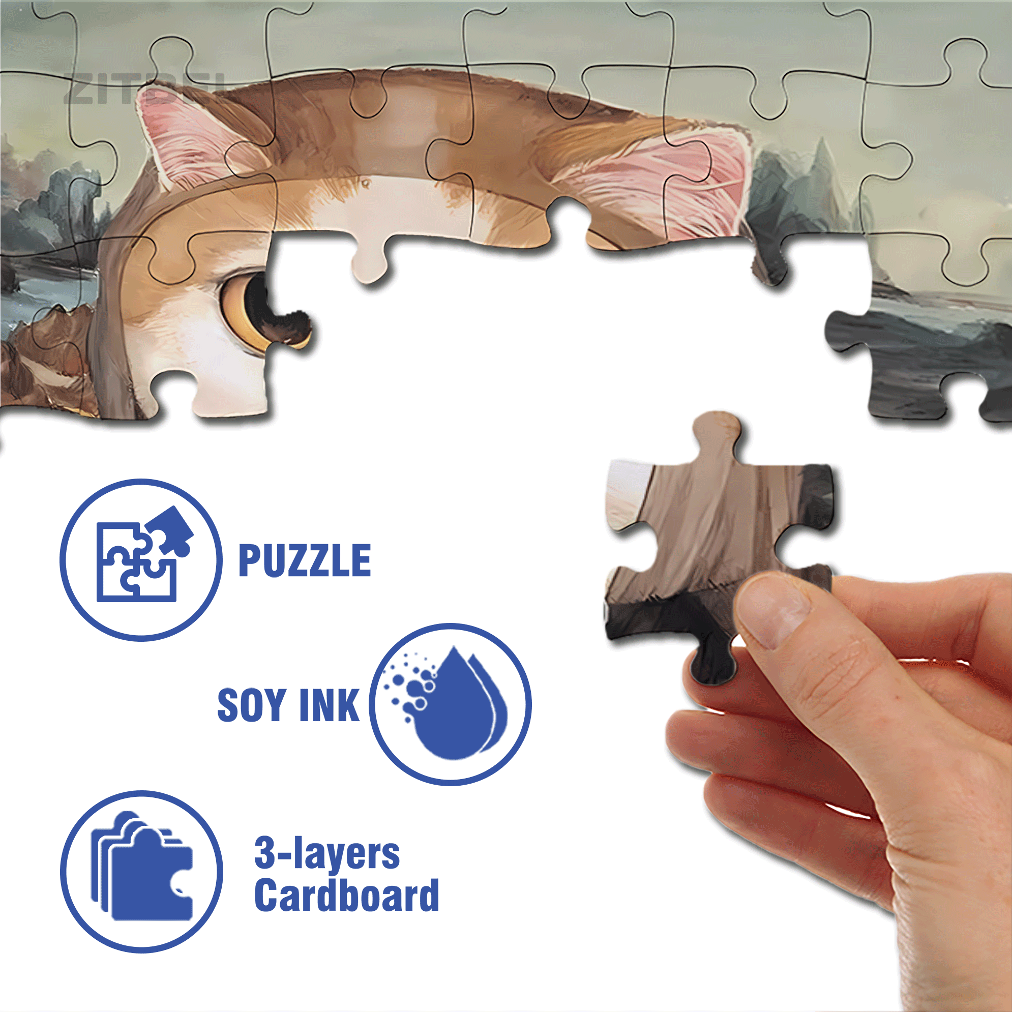 Meow ¡Á World Famous Paintings 4 500pcs/1000pcs Jigsaw Puzzle, Scratch-Resistant, Interactive Family Game & Brain-Boosting DIY Decor, Perfect for Halloween, Christmas & New Year Gifts, Family Puzzle Game