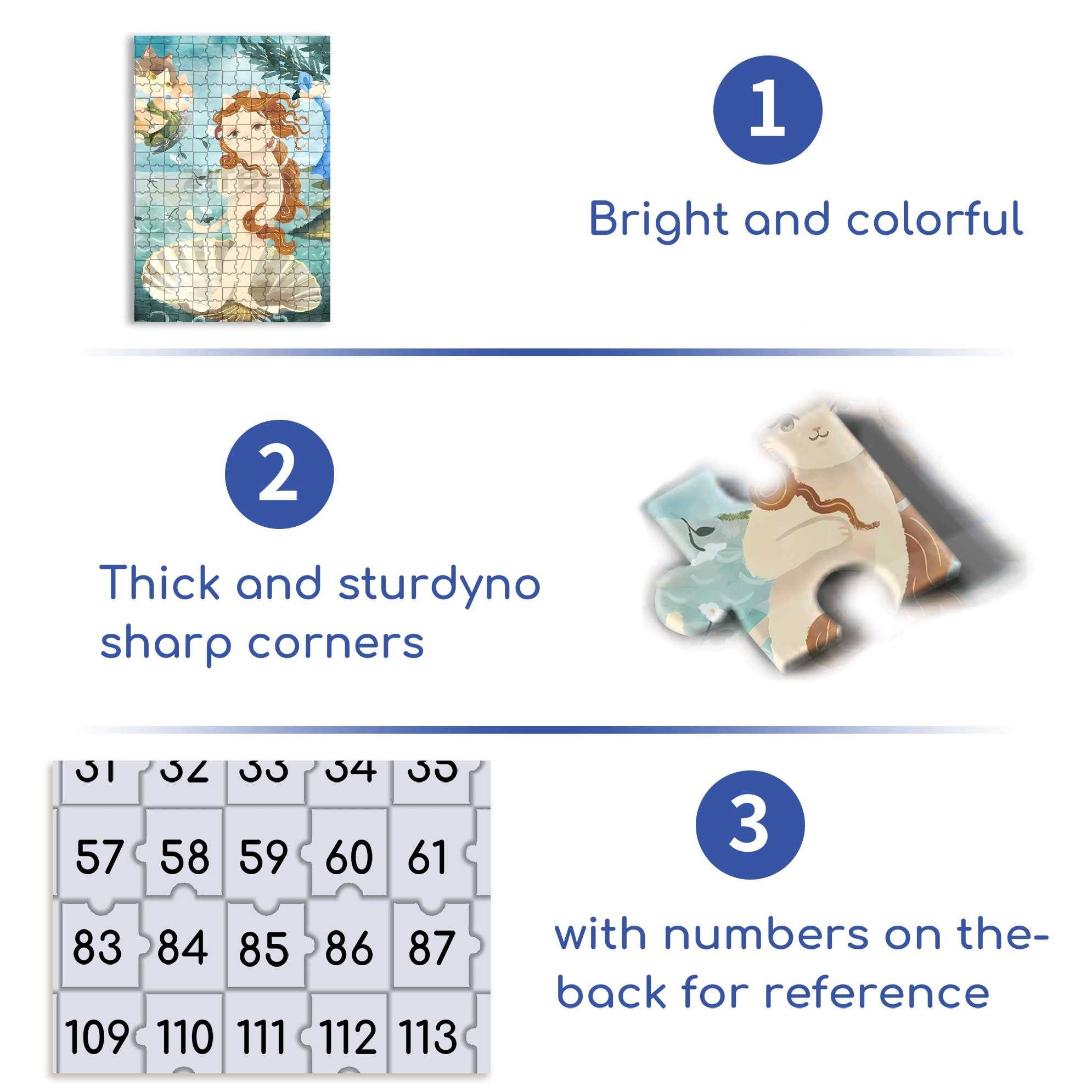 Meow ¡Á World Famous Paintings 500pcs/1000pcs Jigsaw Puzzle, Scratch-Resistant, Interactive Family Game & Brain-Boosting DIY Decor, Perfect for Halloween, Christmas & New Year Gifts, Family Puzzle Game