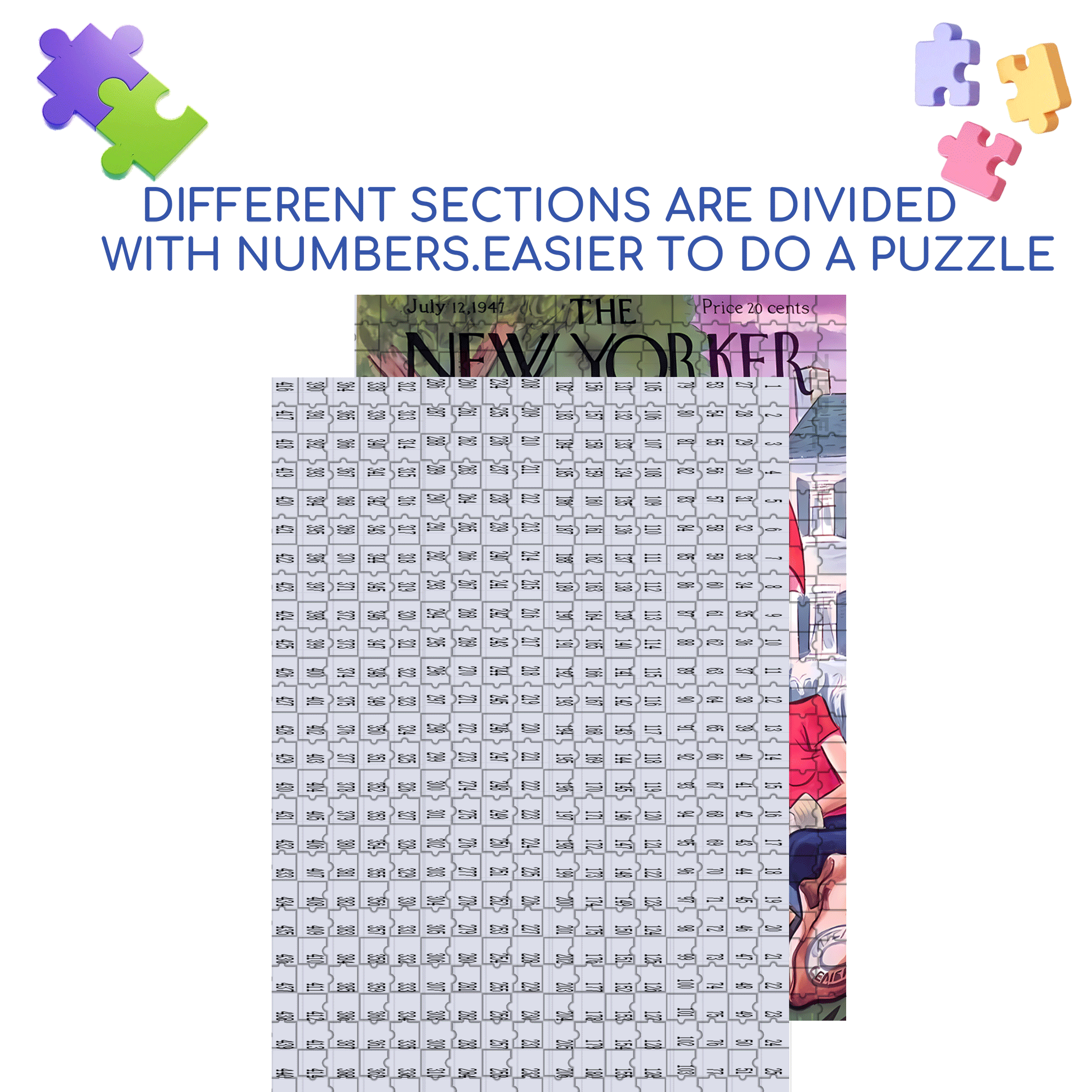 Mixed Cemen 500pcs/1000pcs Jigsaw Puzzle, Scratch-Resistant, Interactive Family Game & Brain-Boosting DIY Decor, Perfect for Halloween, Christmas & New Year Gifts, Family Puzzle Game