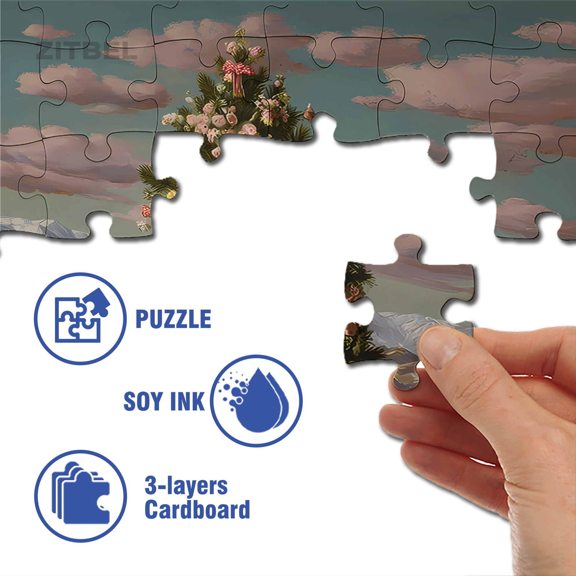 Neptune's Noble 500pcs/1000pcs Jigsaw Puzzle, Scratch-Resistant, Interactive Family Game & Brain-Boosting DIY Decor, Perfect for Halloween, Christmas & New Year Gifts, Family Puzzle Game