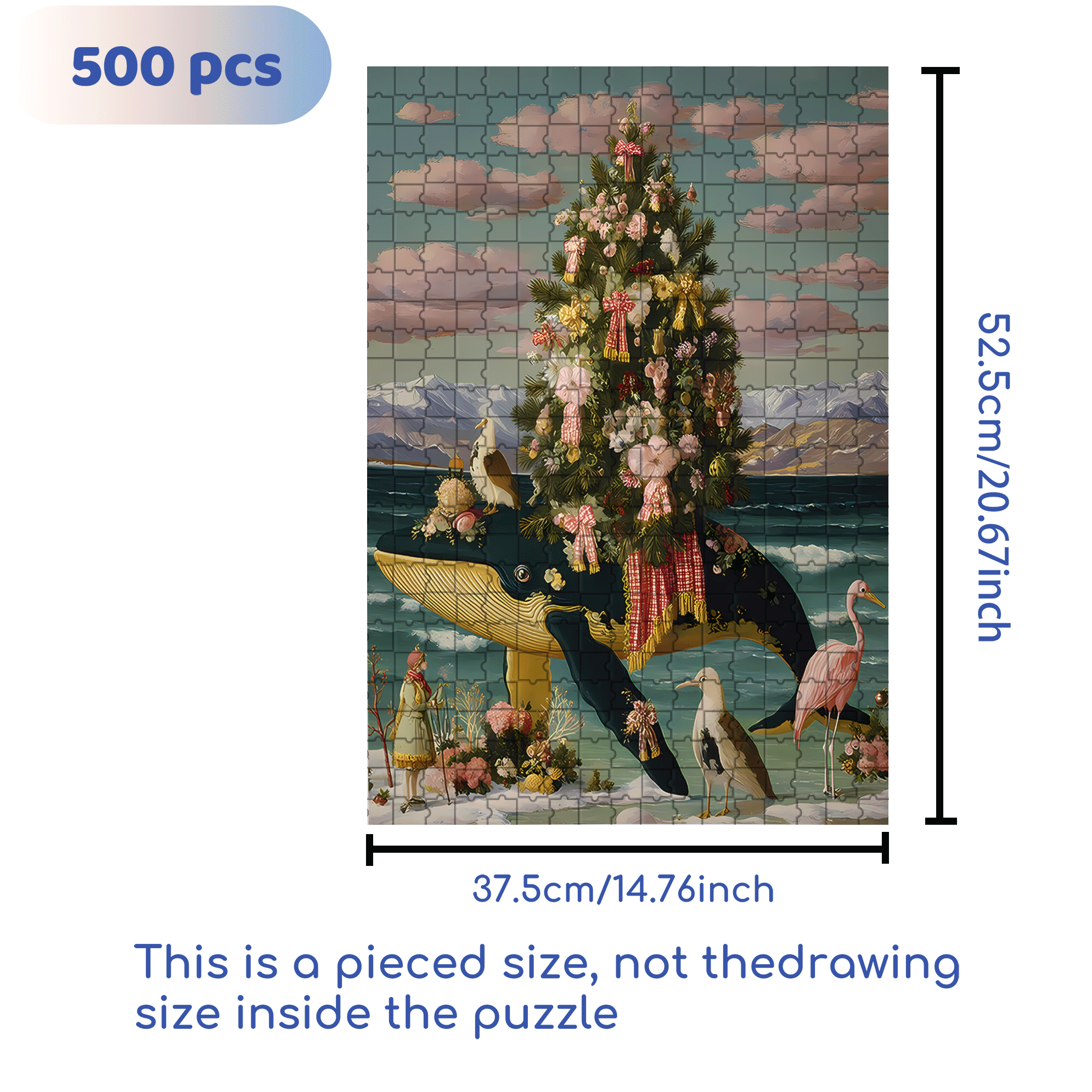 Neptune's Noble 500pcs/1000pcs Jigsaw Puzzle, Scratch-Resistant, Interactive Family Game & Brain-Boosting DIY Decor, Perfect for Halloween, Christmas & New Year Gifts, Family Puzzle Game