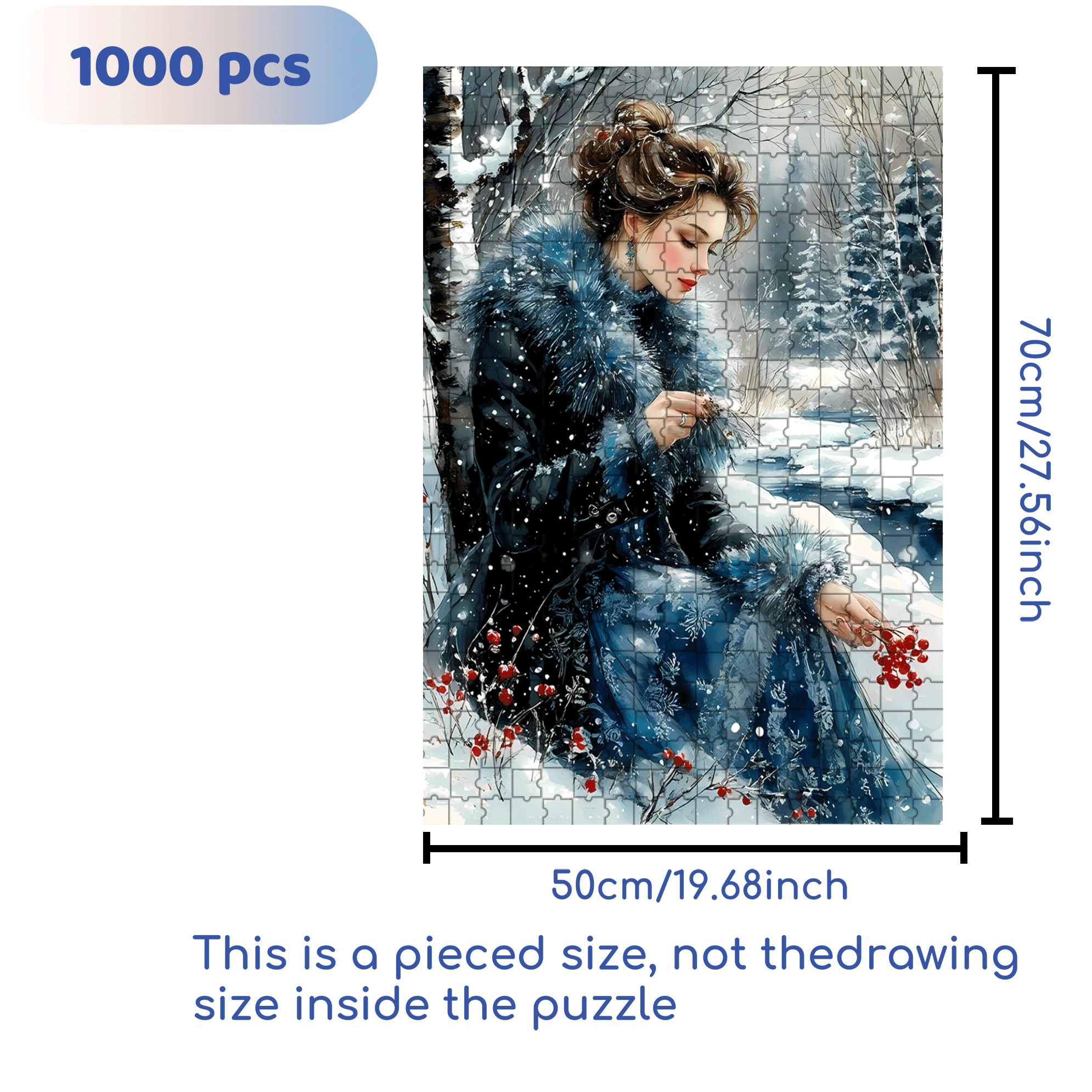 Red Fruit 500pcs/1000pcs Jigsaw Puzzle, Scratch-Resistant, Interactive Family Game & Brain-Boosting DIY Decor, Perfect for Halloween, Christmas & New Year Gifts, Family Puzzle Game