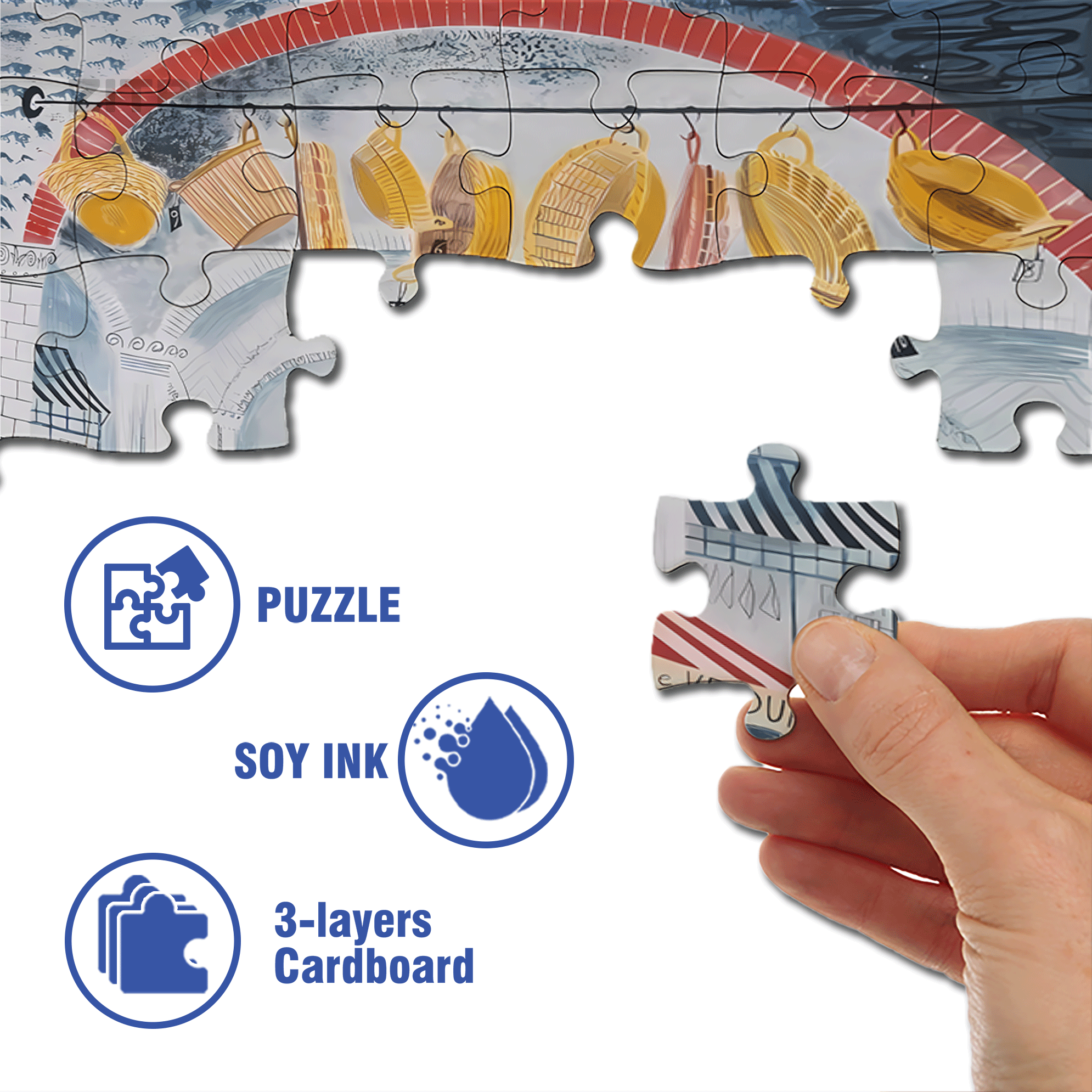 Small Stalls 500pcs/1000pcs Jigsaw Puzzle, Scratch-Resistant, Interactive Family Game & Brain-Boosting DIY Decor, Perfect for Halloween, Christmas & New Year Gifts, Family Puzzle Game