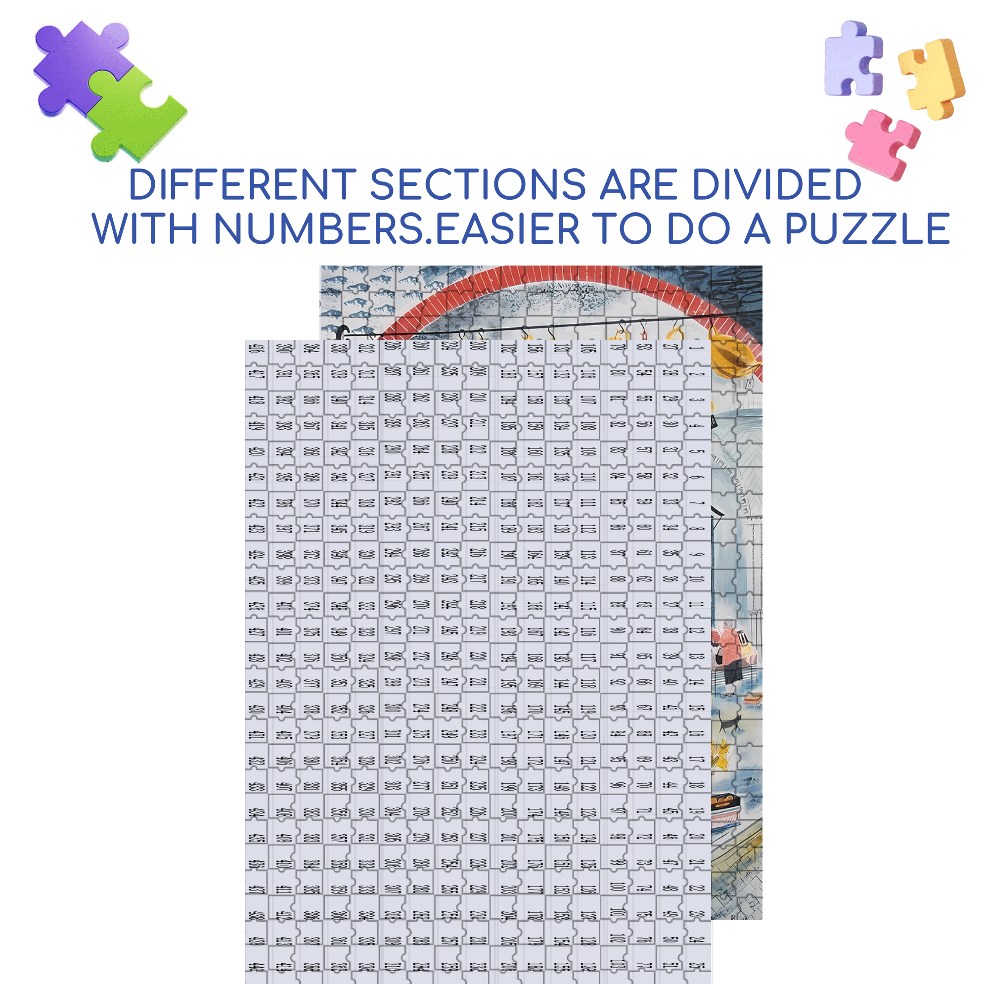 Small Stalls 500pcs/1000pcs Jigsaw Puzzle, Scratch-Resistant, Interactive Family Game & Brain-Boosting DIY Decor, Perfect for Halloween, Christmas & New Year Gifts, Family Puzzle Game