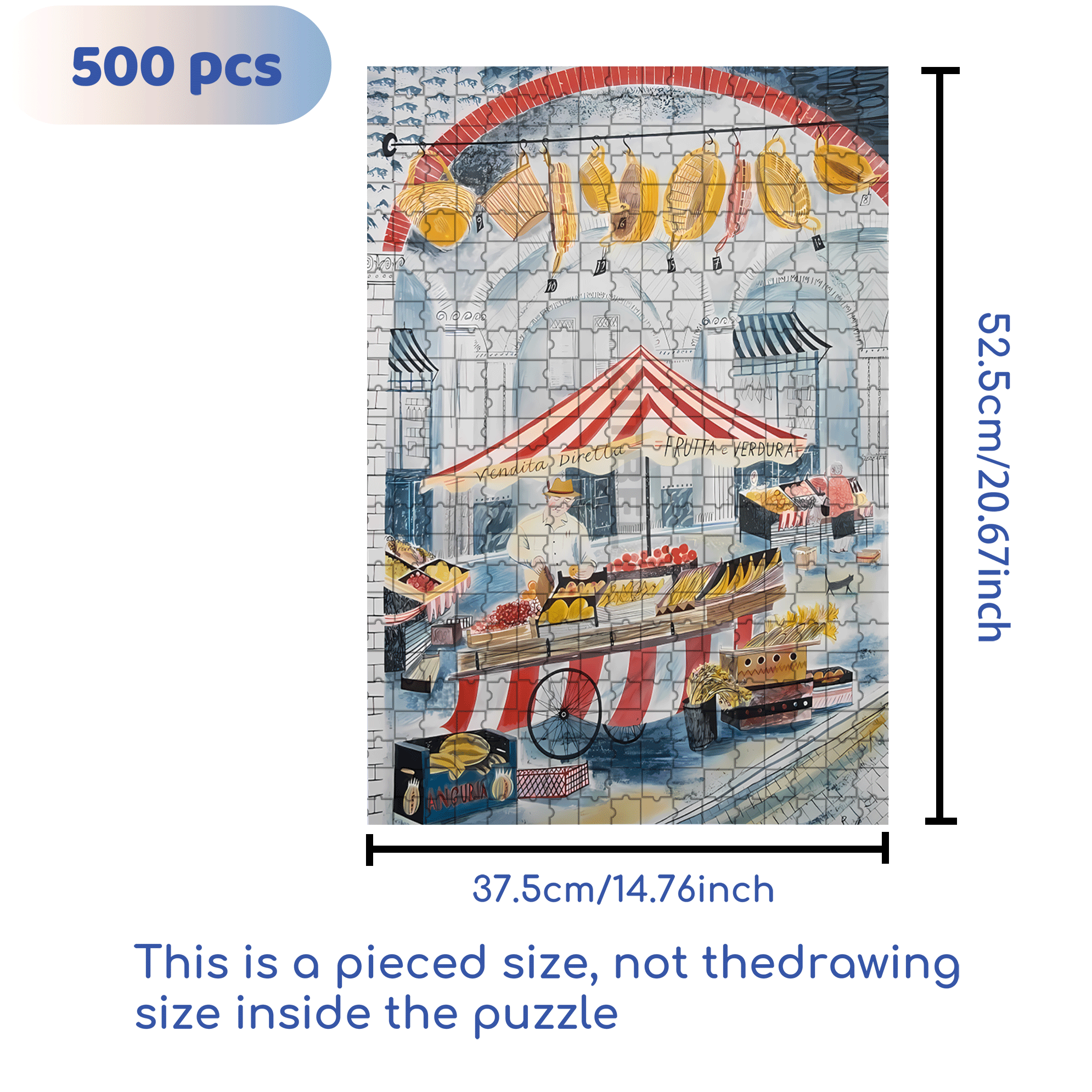 Small Stalls 500pcs/1000pcs Jigsaw Puzzle, Scratch-Resistant, Interactive Family Game & Brain-Boosting DIY Decor, Perfect for Halloween, Christmas & New Year Gifts, Family Puzzle Game