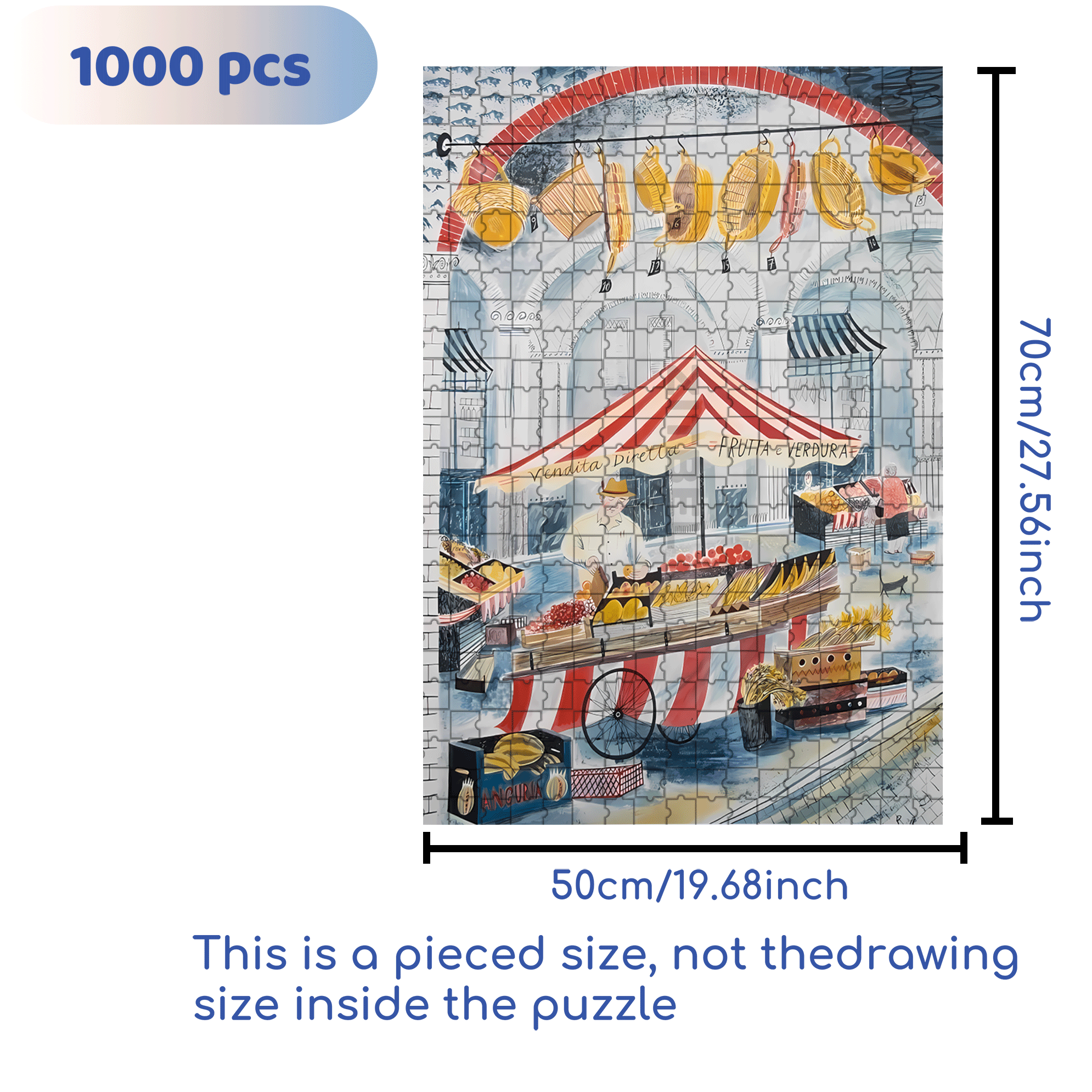 Small Stalls 500pcs/1000pcs Jigsaw Puzzle, Scratch-Resistant, Interactive Family Game & Brain-Boosting DIY Decor, Perfect for Halloween, Christmas & New Year Gifts, Family Puzzle Game