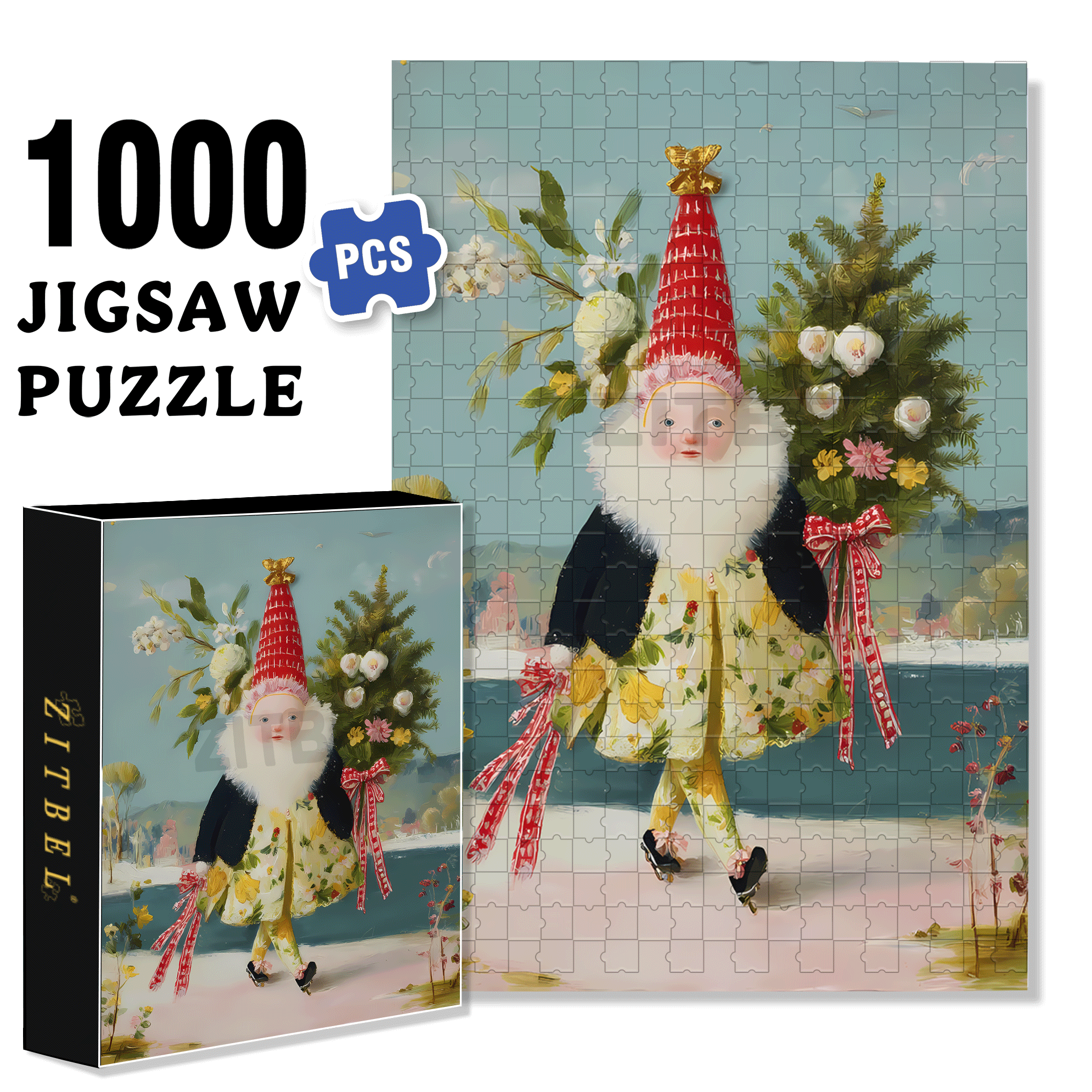 Small Wonder, Big Heart 500pcs/1000pcs Jigsaw Puzzle, Scratch-Resistant, Interactive Family Game & Brain-Boosting DIY Decor, Perfect for Halloween, Christmas & New Year Gifts, Family Puzzle Game