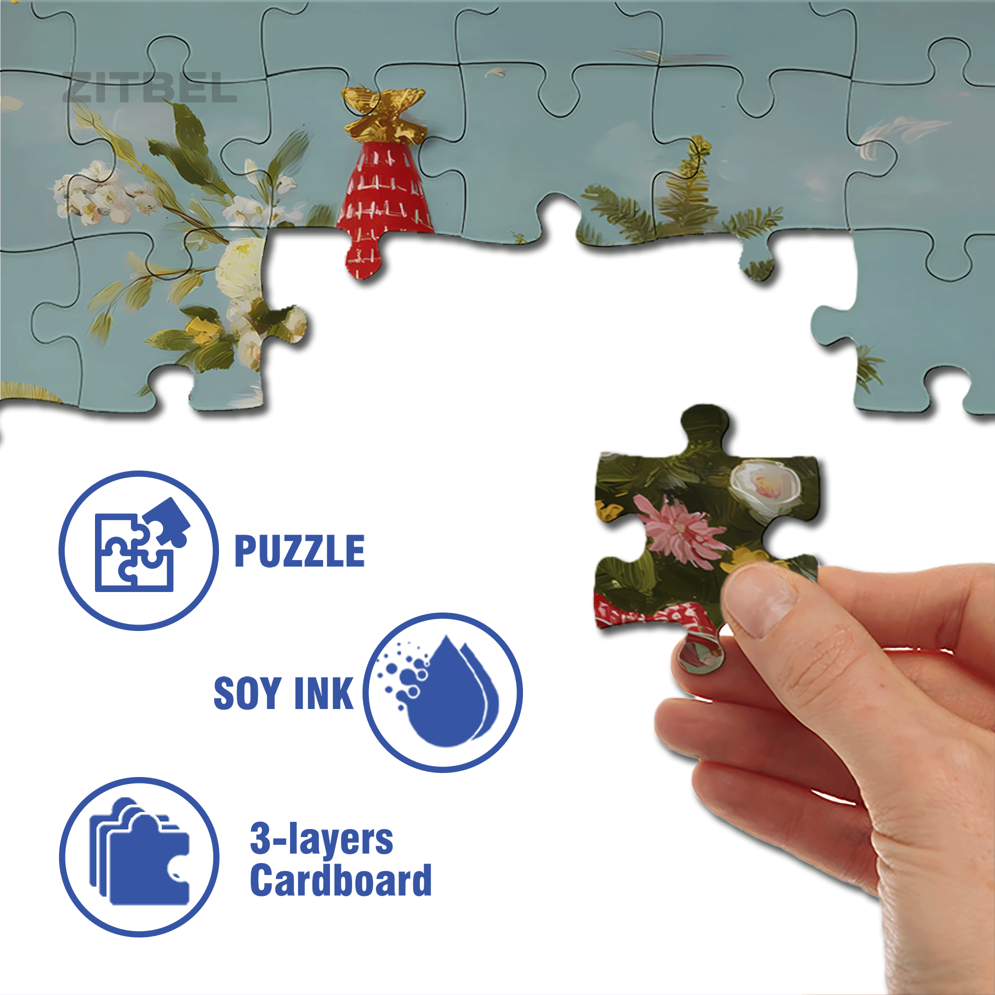 Small Wonder, Big Heart 500pcs/1000pcs Jigsaw Puzzle, Scratch-Resistant, Interactive Family Game & Brain-Boosting DIY Decor, Perfect for Halloween, Christmas & New Year Gifts, Family Puzzle Game