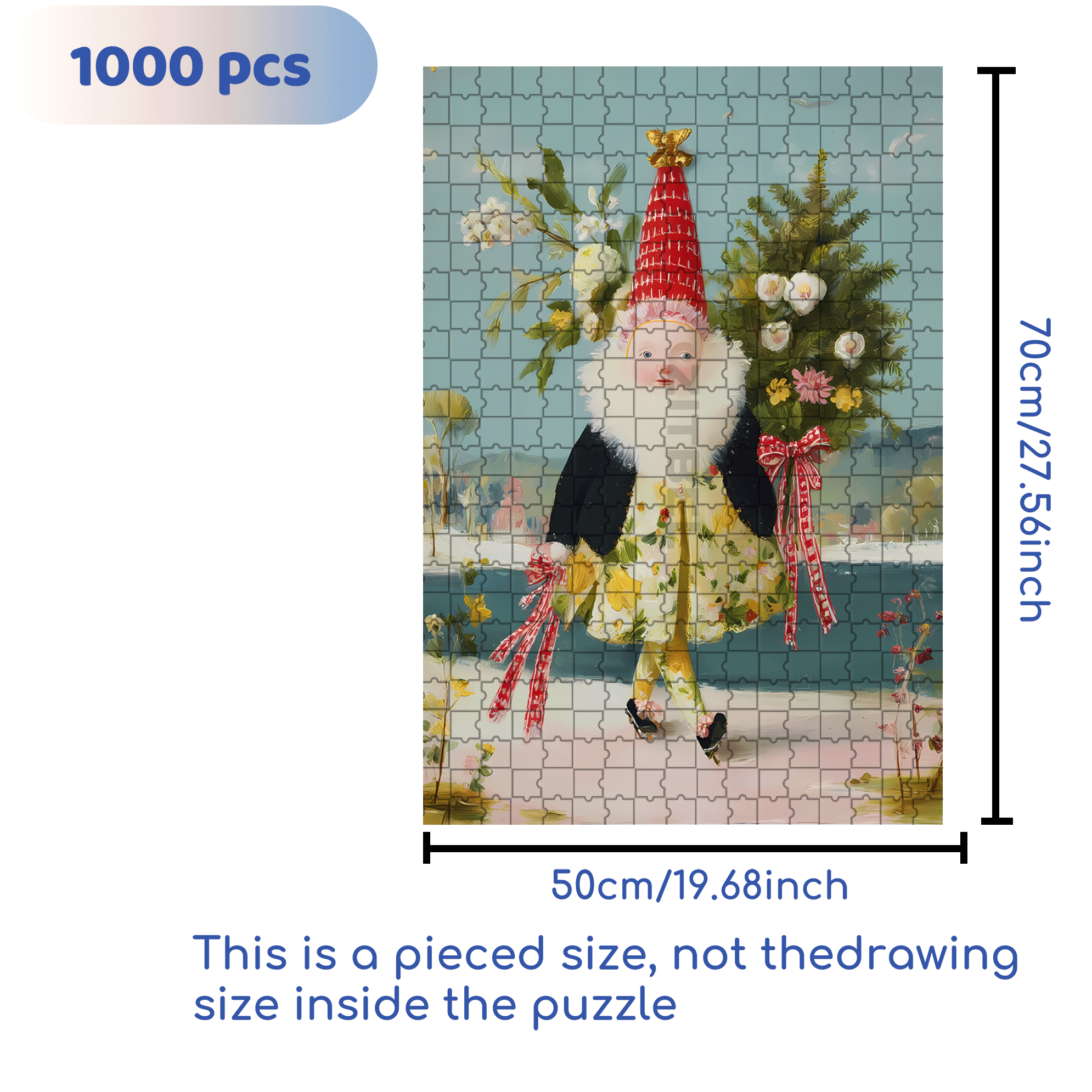 Small Wonder, Big Heart 500pcs/1000pcs Jigsaw Puzzle, Scratch-Resistant, Interactive Family Game & Brain-Boosting DIY Decor, Perfect for Halloween, Christmas & New Year Gifts, Family Puzzle Game