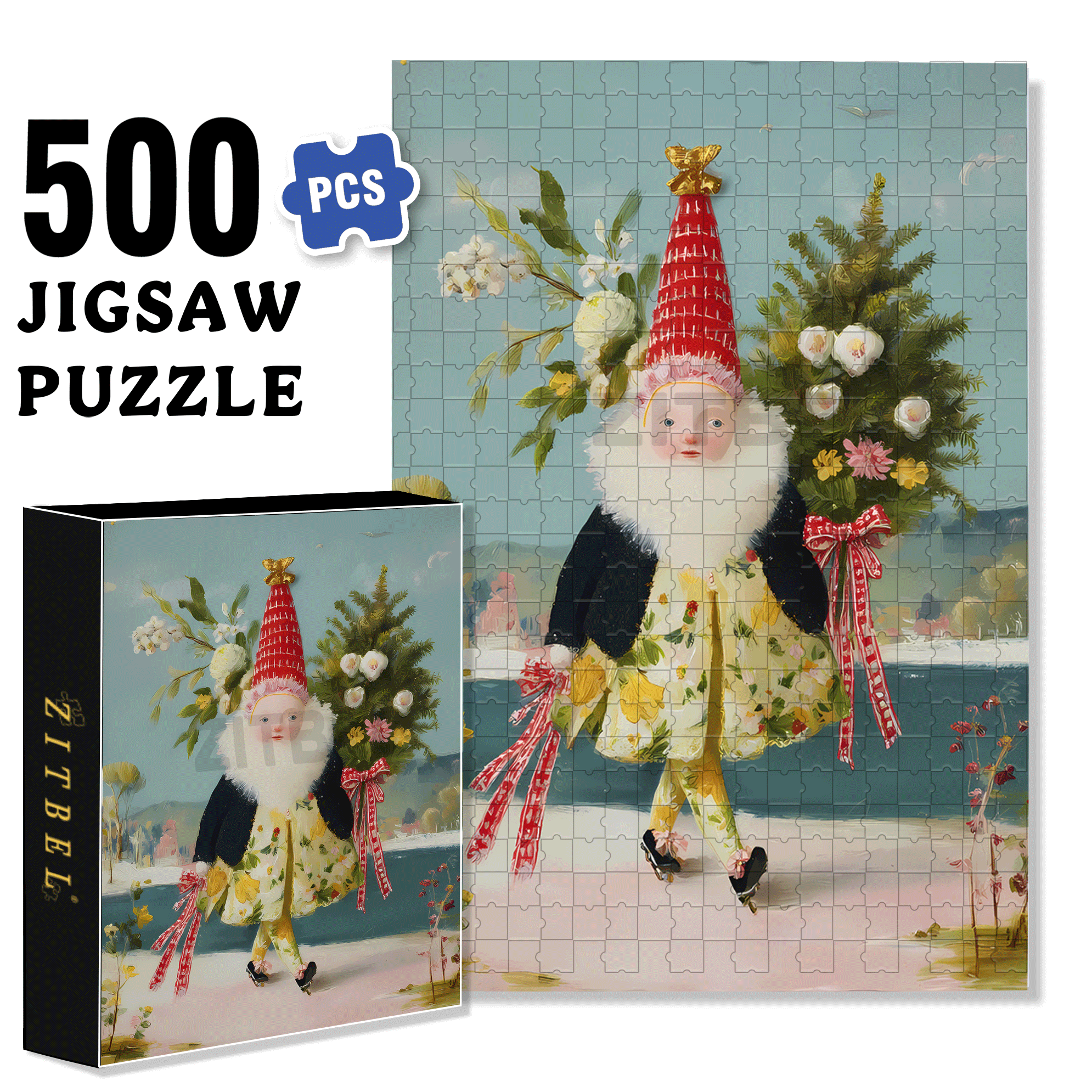 Small Wonder, Big Heart 500pcs/1000pcs Jigsaw Puzzle, Scratch-Resistant, Interactive Family Game & Brain-Boosting DIY Decor, Perfect for Halloween, Christmas & New Year Gifts, Family Puzzle Game