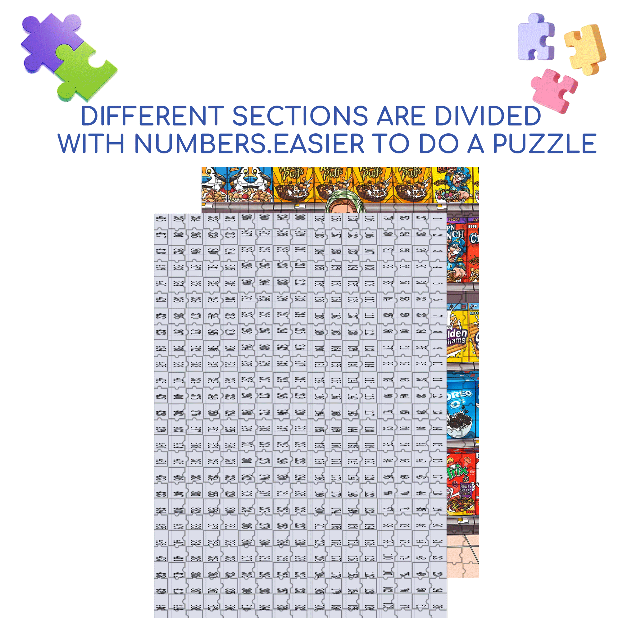 Snack Killer 500pcs/1000pcs Jigsaw Puzzle, Scratch-Resistant, Interactive Family Game & Brain-Boosting DIY Decor, Perfect for Halloween, Christmas & New Year Gifts, Family Puzzle Game