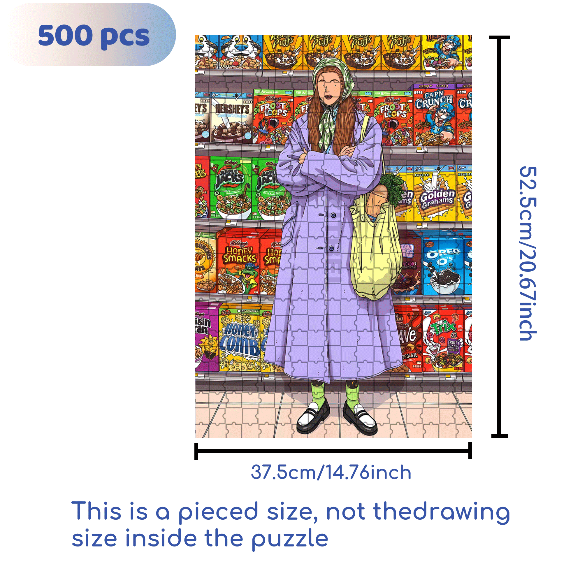 Snack Killer 500pcs/1000pcs Jigsaw Puzzle, Scratch-Resistant, Interactive Family Game & Brain-Boosting DIY Decor, Perfect for Halloween, Christmas & New Year Gifts, Family Puzzle Game