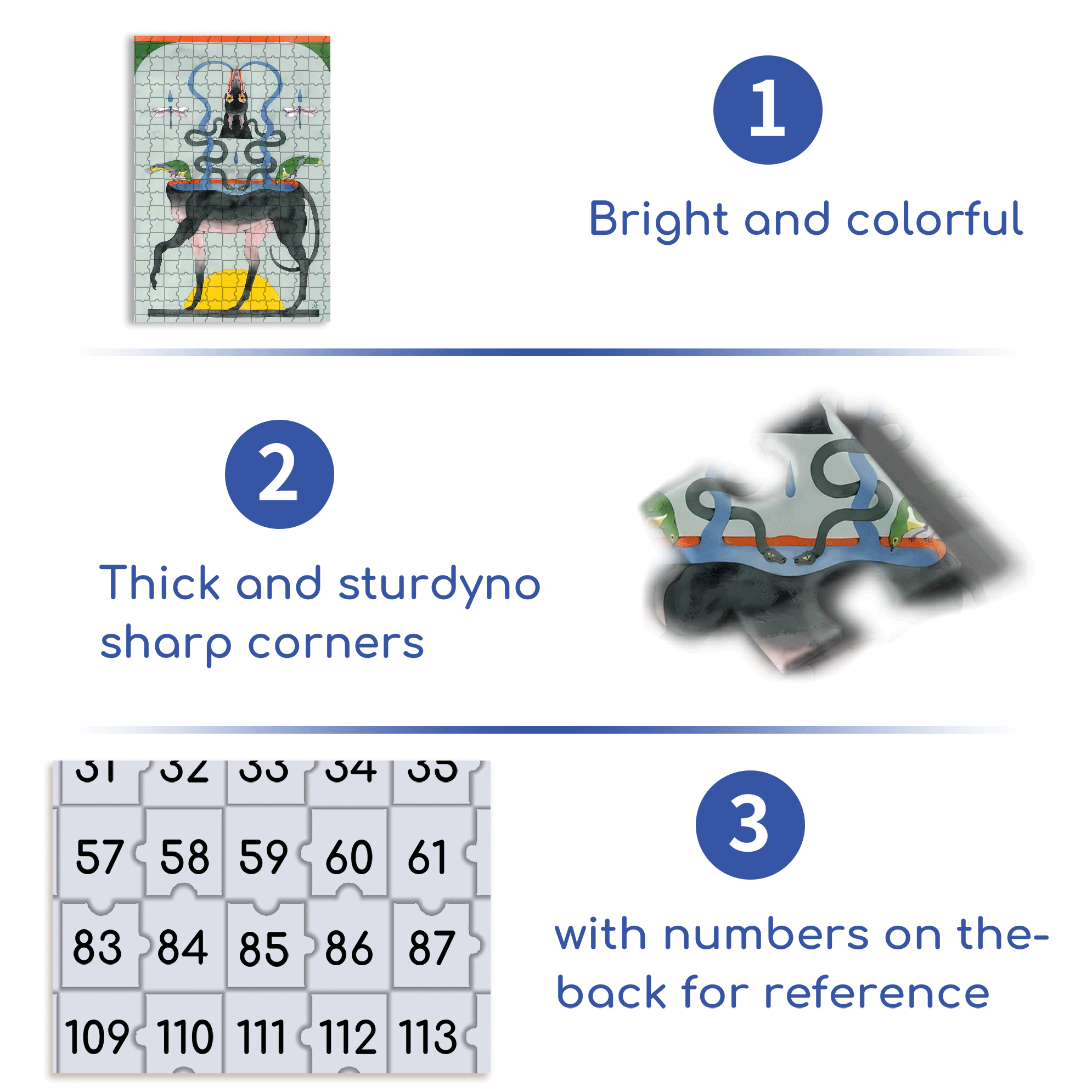 Strange Creatures 2 500pcs/1000pcs Jigsaw Puzzle, Scratch-Resistant, Interactive Family Game & Brain-Boosting DIY Decor, Perfect for Halloween, Christmas & New Year Gifts, Family Puzzle Game