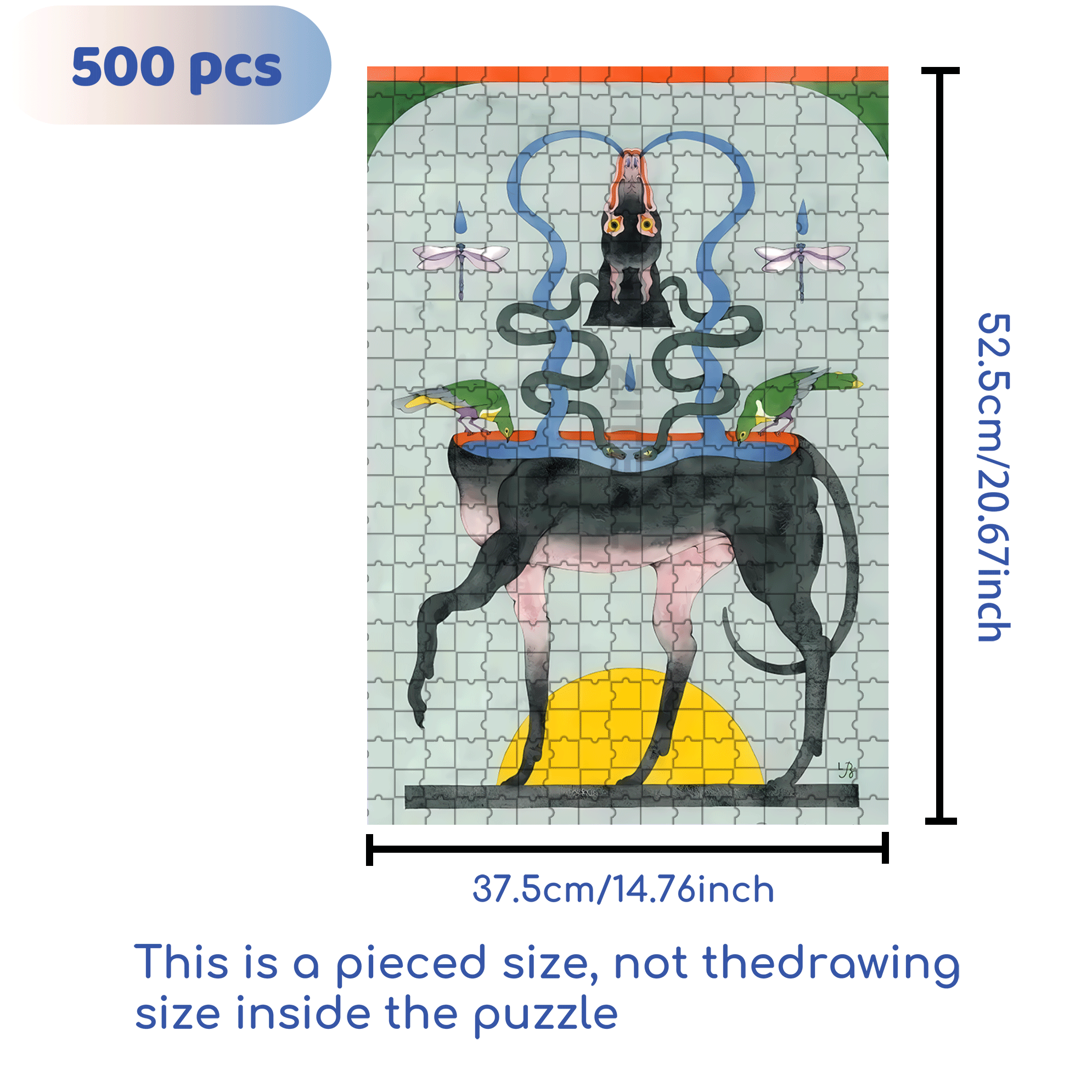 Strange Creatures 2 500pcs/1000pcs Jigsaw Puzzle, Scratch-Resistant, Interactive Family Game & Brain-Boosting DIY Decor, Perfect for Halloween, Christmas & New Year Gifts, Family Puzzle Game