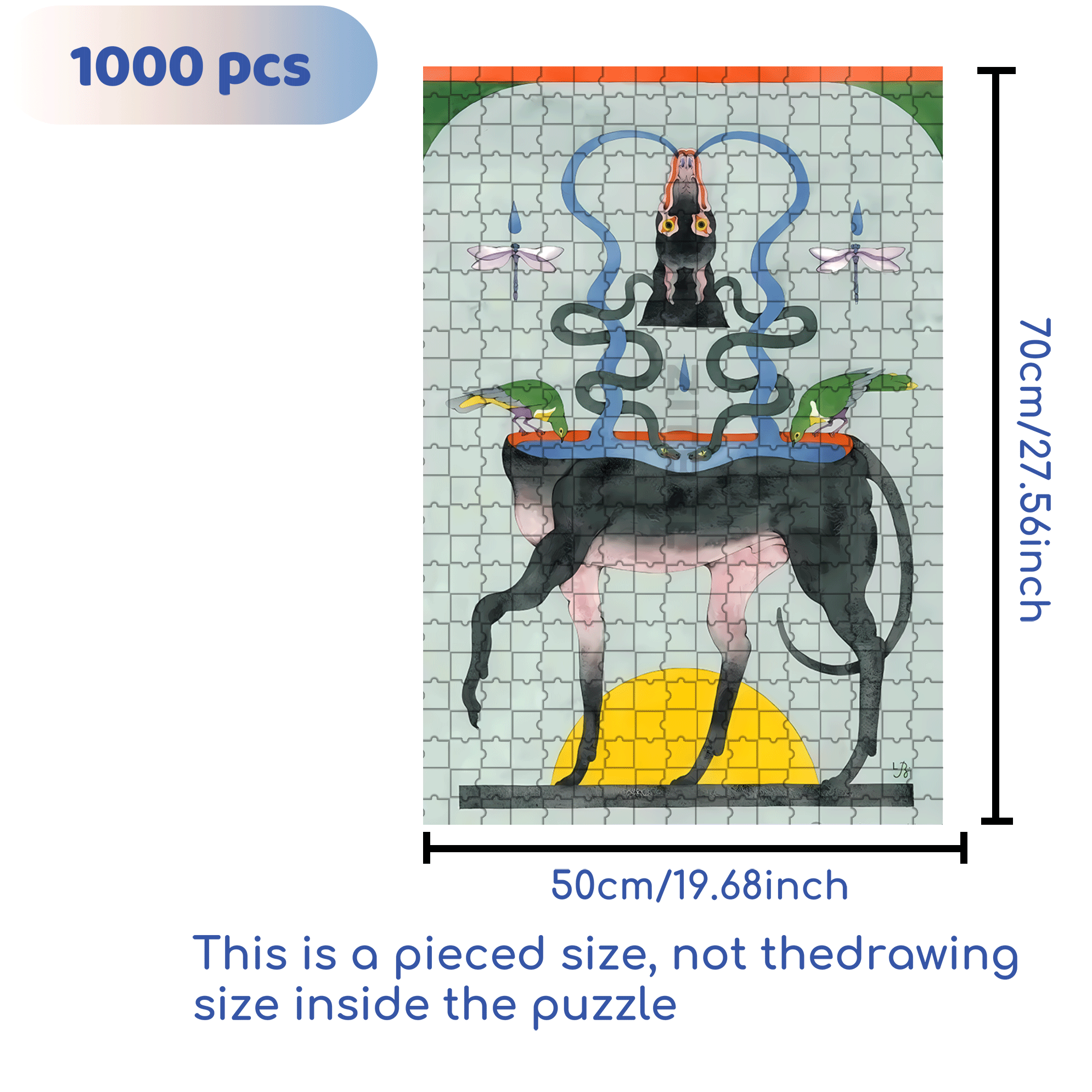 Strange Creatures 2 500pcs/1000pcs Jigsaw Puzzle, Scratch-Resistant, Interactive Family Game & Brain-Boosting DIY Decor, Perfect for Halloween, Christmas & New Year Gifts, Family Puzzle Game