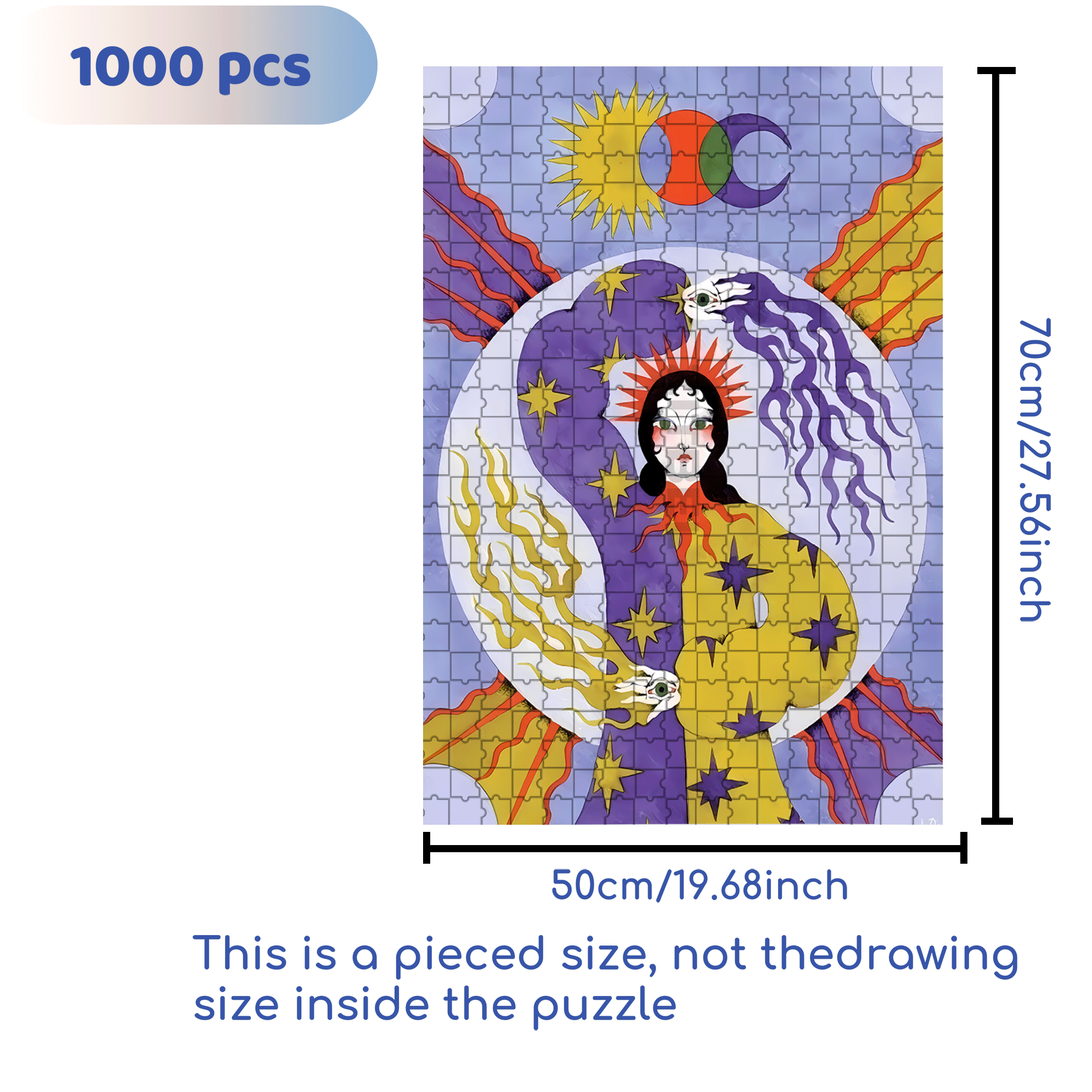 Strange Creatures 3 500pcs/1000pcs Jigsaw Puzzle, Scratch-Resistant, Interactive Family Game & Brain-Boosting DIY Decor, Perfect for Halloween, Christmas & New Year Gifts, Family Puzzle Game