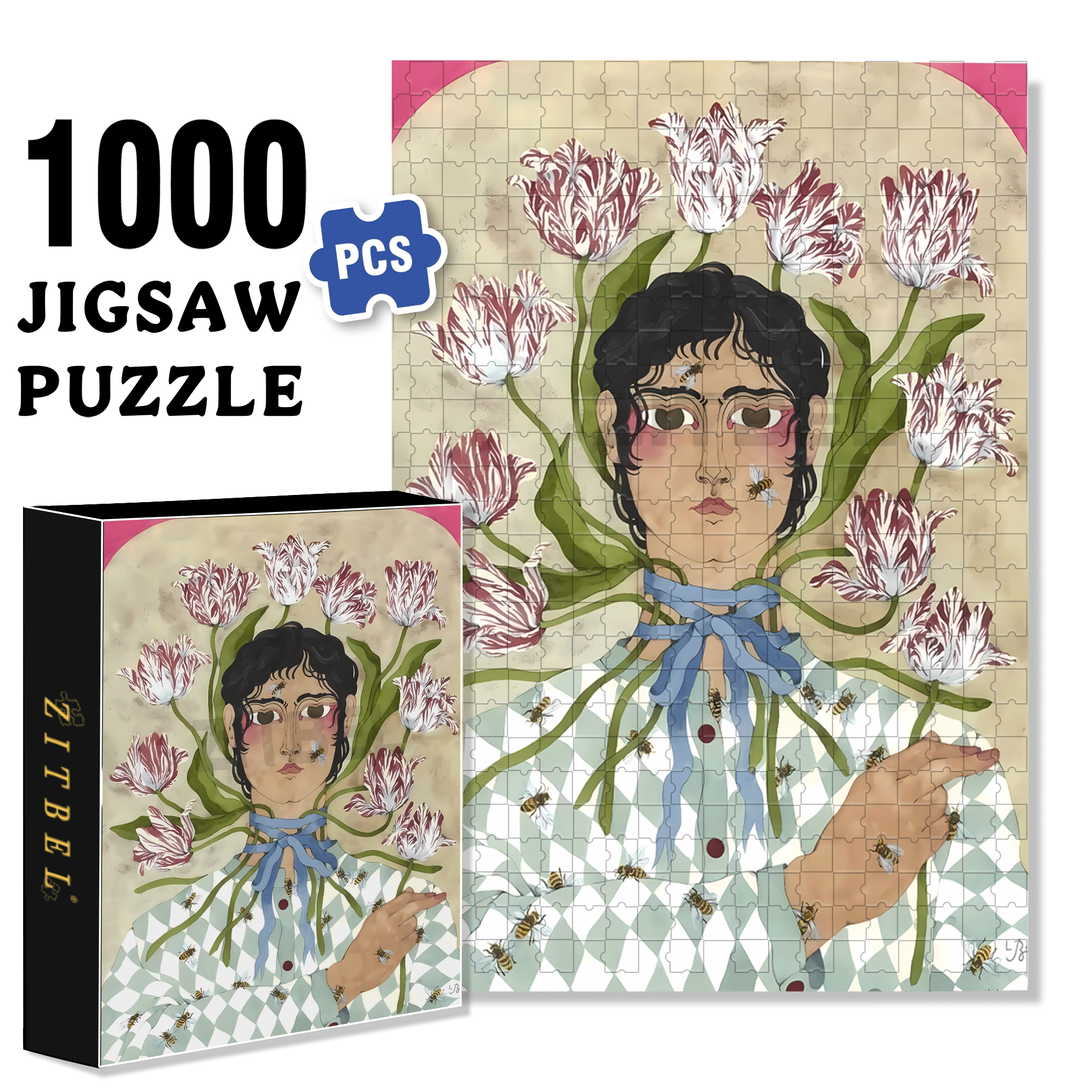 Strange Creatures 4 500pcs/1000pcs Jigsaw Puzzle, Scratch-Resistant, Interactive Family Game & Brain-Boosting DIY Decor, Perfect for Halloween, Christmas & New Year Gifts, Family Puzzle Game