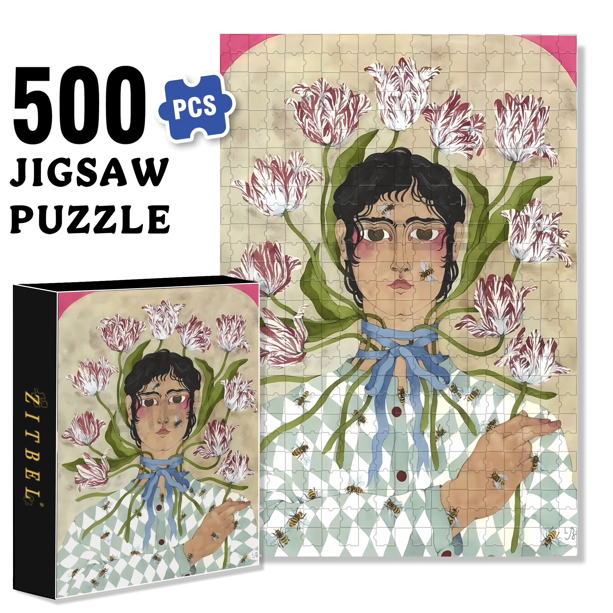 Strange Creatures 4 500pcs/1000pcs Jigsaw Puzzle, Scratch-Resistant, Interactive Family Game & Brain-Boosting DIY Decor, Perfect for Halloween, Christmas & New Year Gifts, Family Puzzle Game