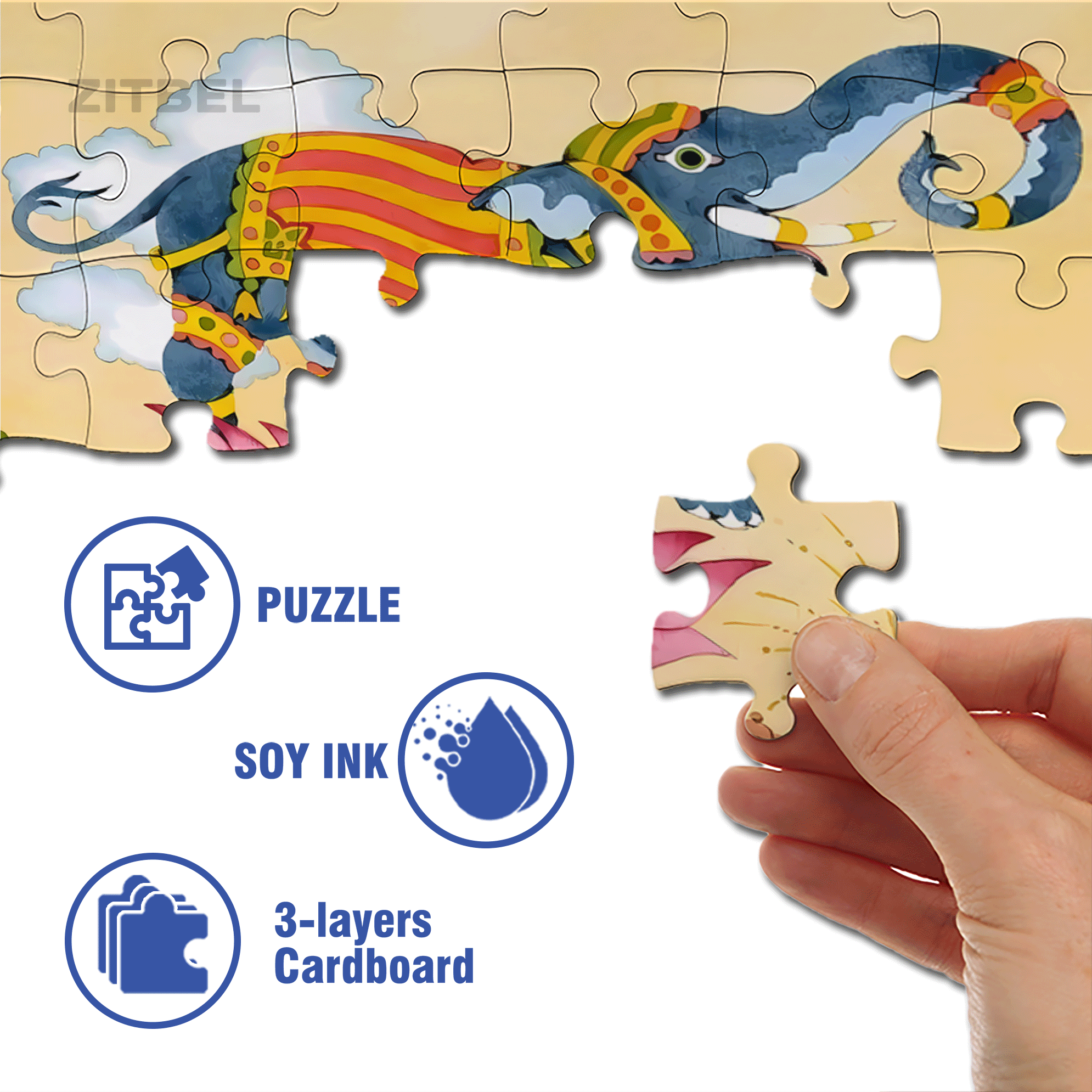 Strange Creatures 5 500pcs/1000pcs Jigsaw Puzzle, Scratch-Resistant, Interactive Family Game & Brain-Boosting DIY Decor, Perfect for Halloween, Christmas & New Year Gifts, Family Puzzle Game