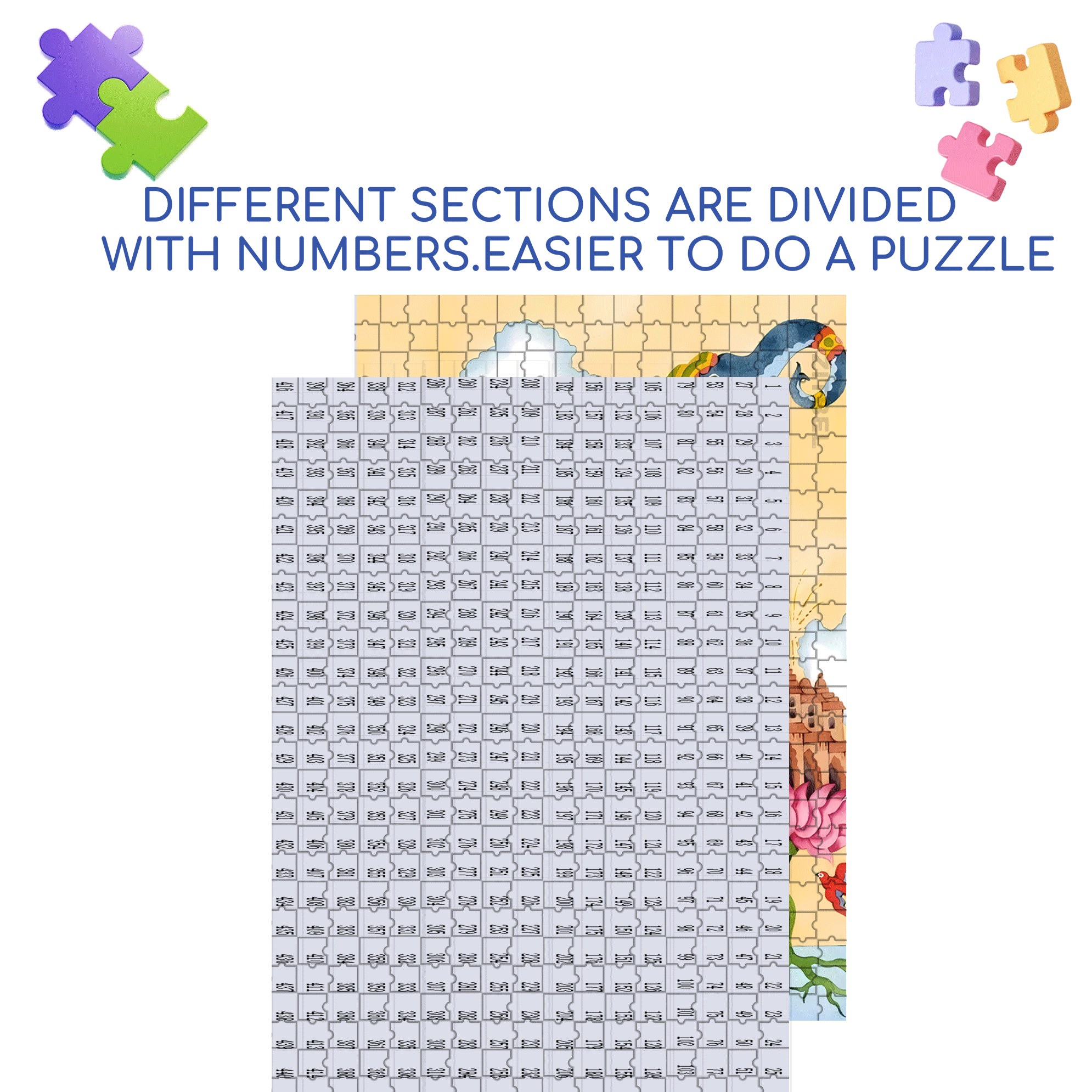Strange Creatures 5 500pcs/1000pcs Jigsaw Puzzle, Scratch-Resistant, Interactive Family Game & Brain-Boosting DIY Decor, Perfect for Halloween, Christmas & New Year Gifts, Family Puzzle Game