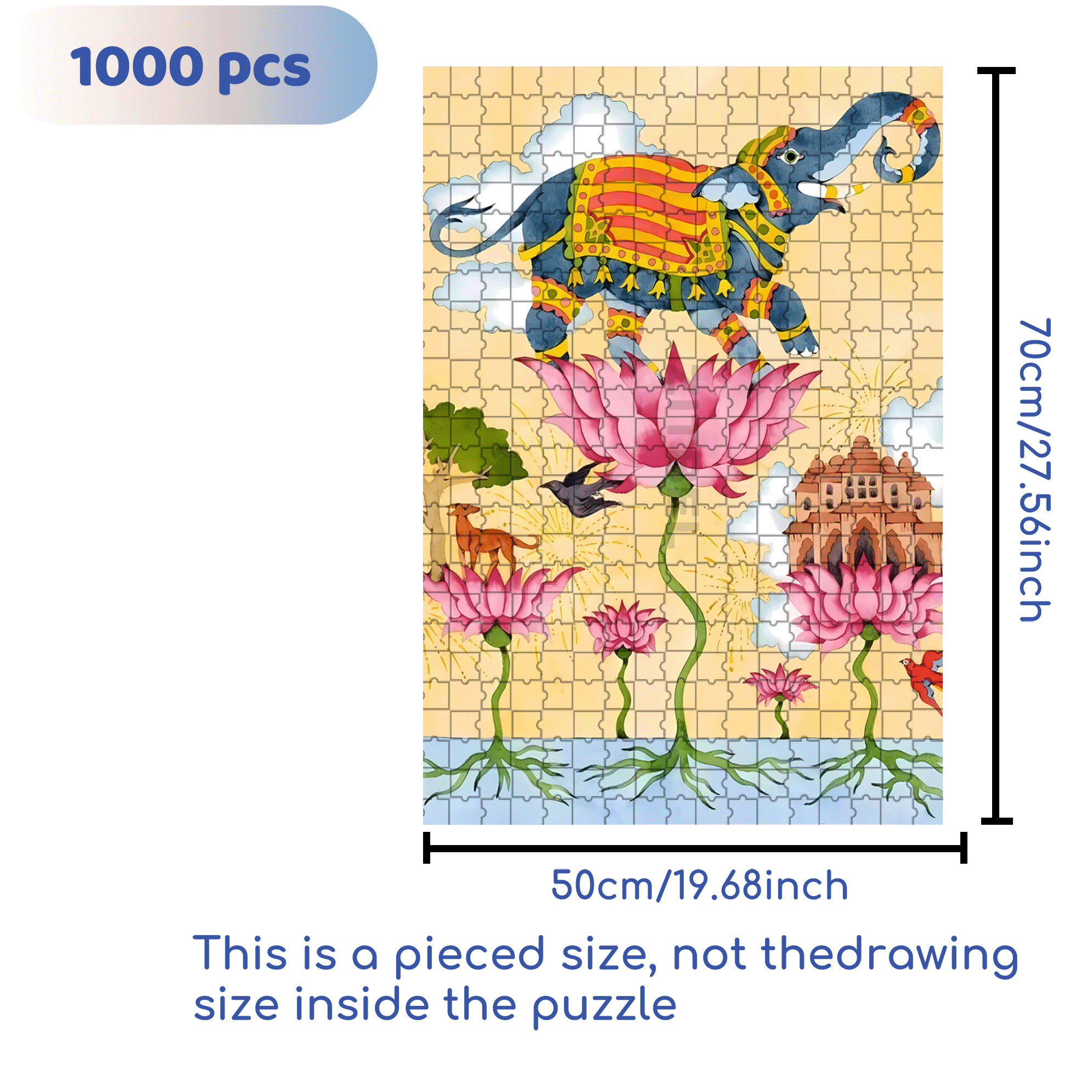 Strange Creatures 5 500pcs/1000pcs Jigsaw Puzzle, Scratch-Resistant, Interactive Family Game & Brain-Boosting DIY Decor, Perfect for Halloween, Christmas & New Year Gifts, Family Puzzle Game