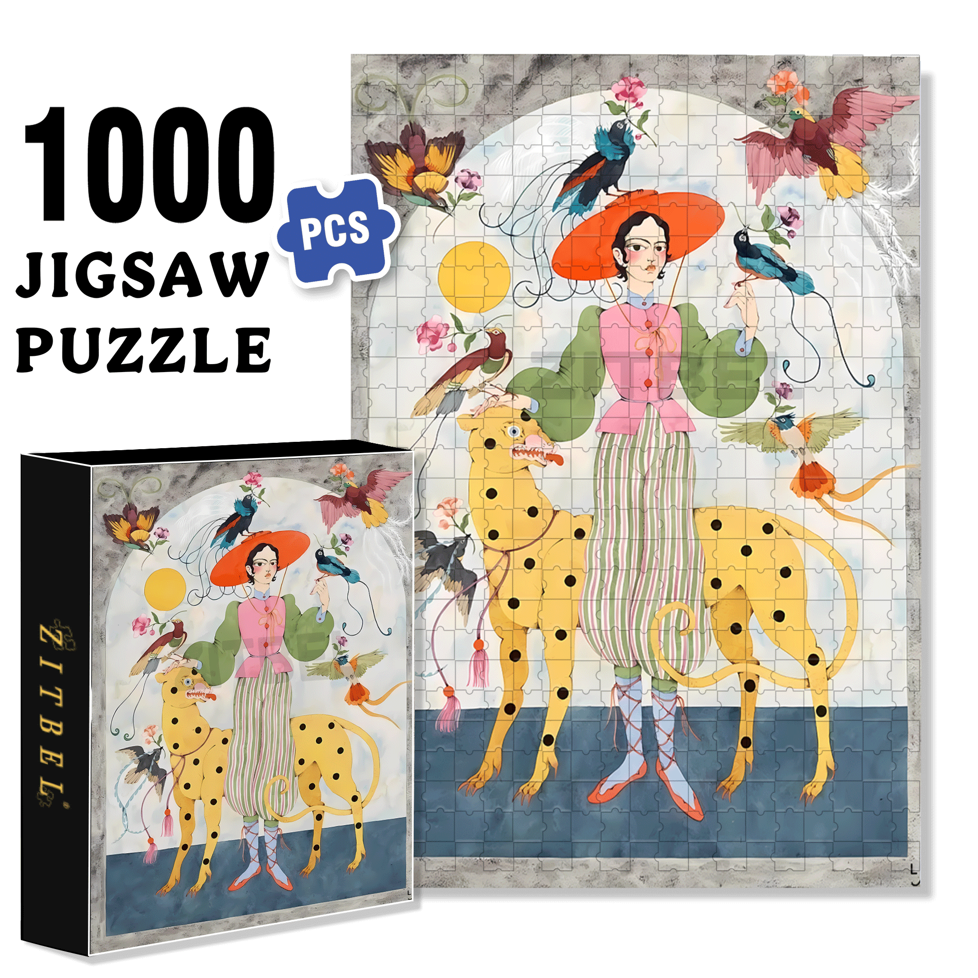 Strange Creatures 6 500pcs/1000pcs Jigsaw Puzzle, Scratch-Resistant, Interactive Family Game & Brain-Boosting DIY Decor, Perfect for Halloween, Christmas & New Year Gifts, Family Puzzle Game