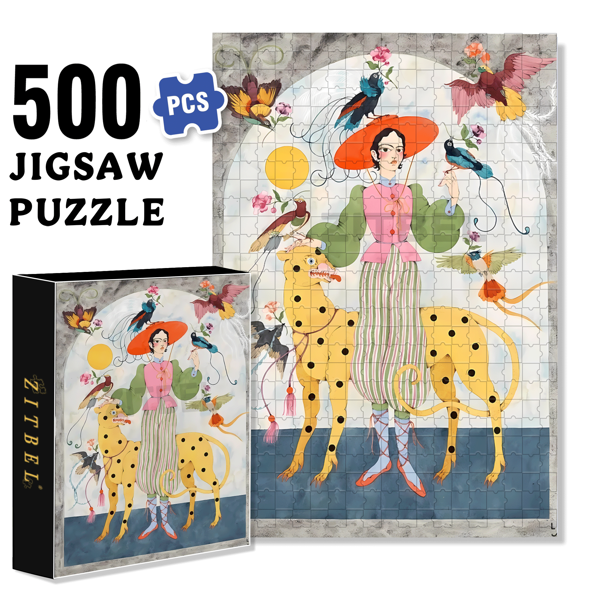 Strange Creatures 6 500pcs/1000pcs Jigsaw Puzzle, Scratch-Resistant, Interactive Family Game & Brain-Boosting DIY Decor, Perfect for Halloween, Christmas & New Year Gifts, Family Puzzle Game