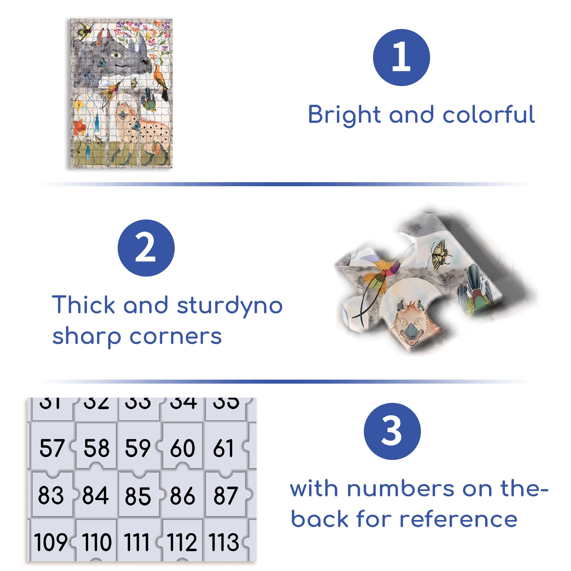 Strange Creatures 8 500pcs/1000pcs Jigsaw Puzzle, Scratch-Resistant, Interactive Family Game & Brain-Boosting DIY Decor, Perfect for Halloween, Christmas & New Year Gifts, Family Puzzle Game