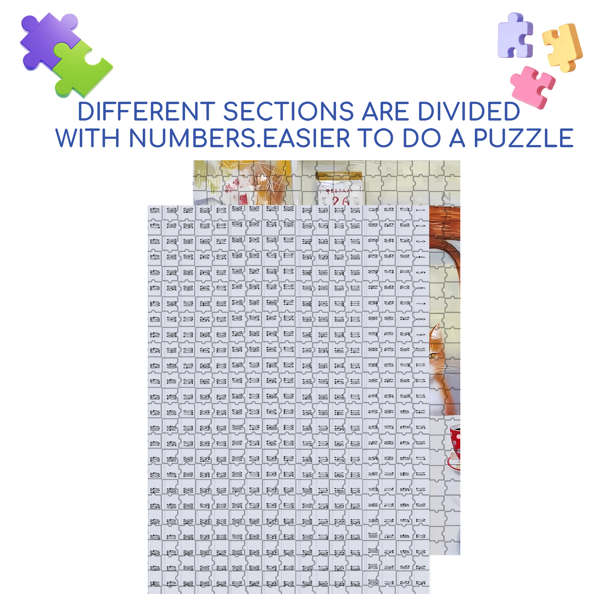 Super Muffin 500pcs/1000pcs Jigsaw Puzzle, Scratch-Resistant, Interactive Family Game & Brain-Boosting DIY Decor, Perfect for Halloween, Christmas & New Year Gifts, Family Puzzle Game