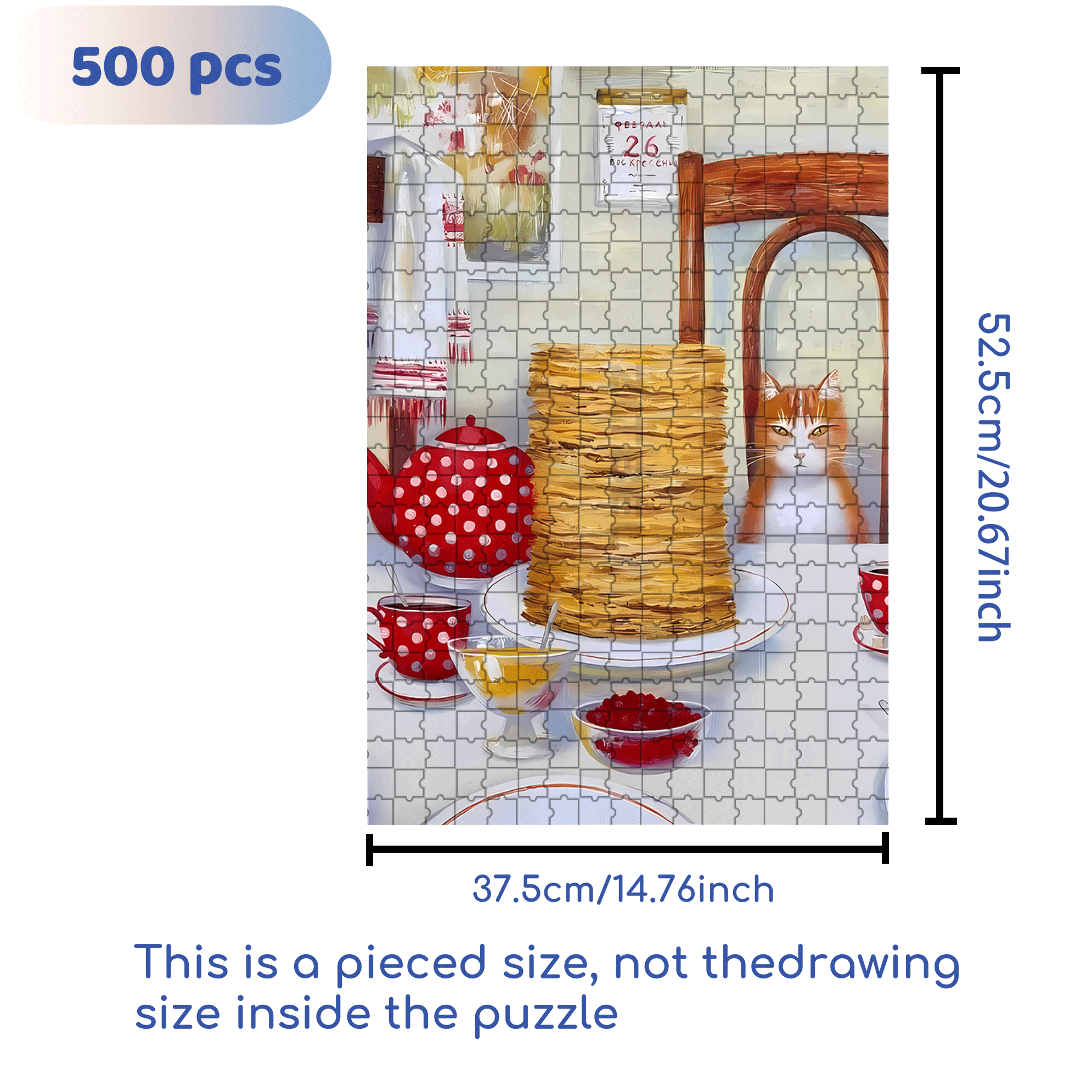 Super Muffin 500pcs/1000pcs Jigsaw Puzzle, Scratch-Resistant, Interactive Family Game & Brain-Boosting DIY Decor, Perfect for Halloween, Christmas & New Year Gifts, Family Puzzle Game