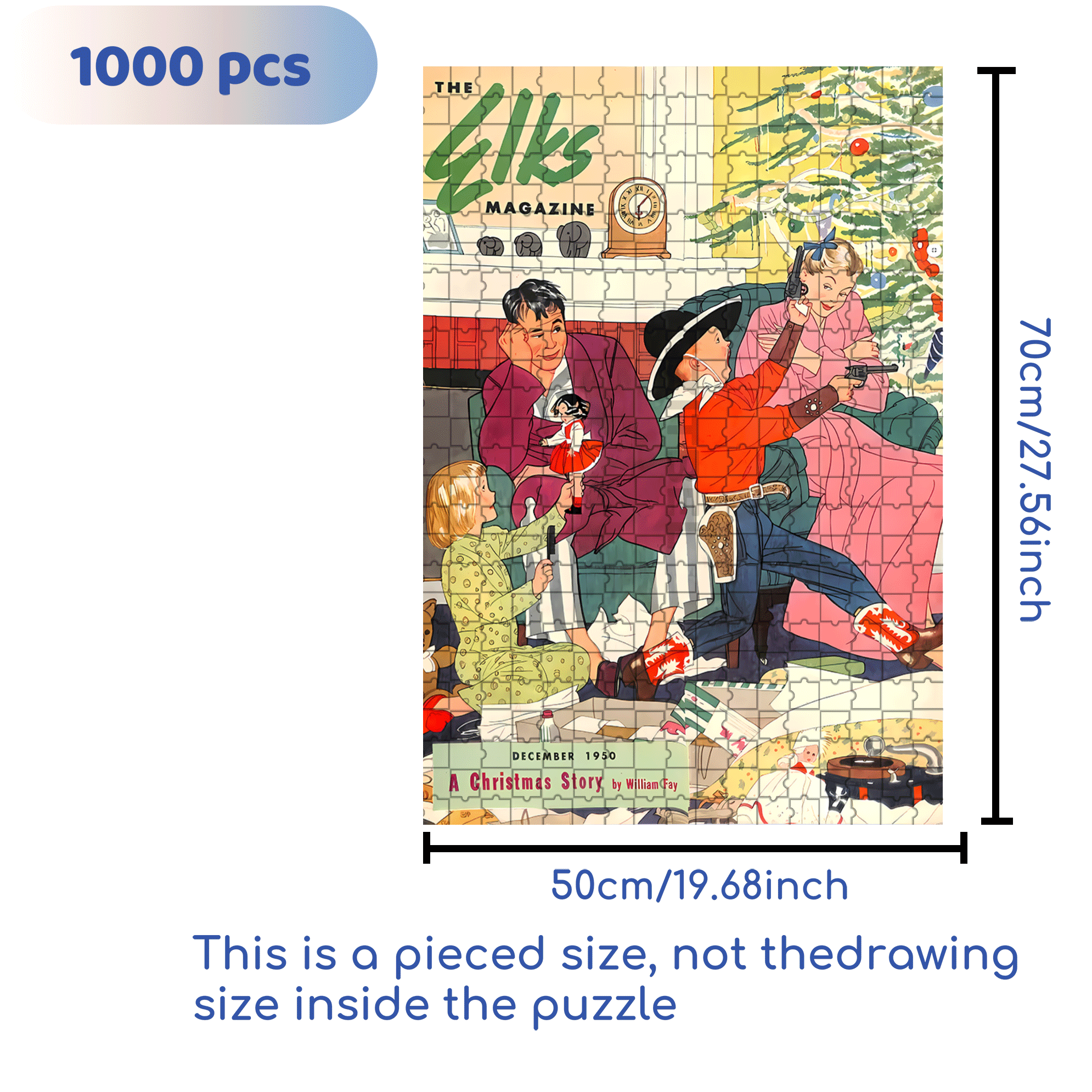 The Best Christmas Gift 500pcs/1000pcs Jigsaw Puzzle, Scratch-Resistant, Interactive Family Game & Brain-Boosting DIY Decor, Perfect for Halloween, Christmas & New Year Gifts, Family Puzzle Game
