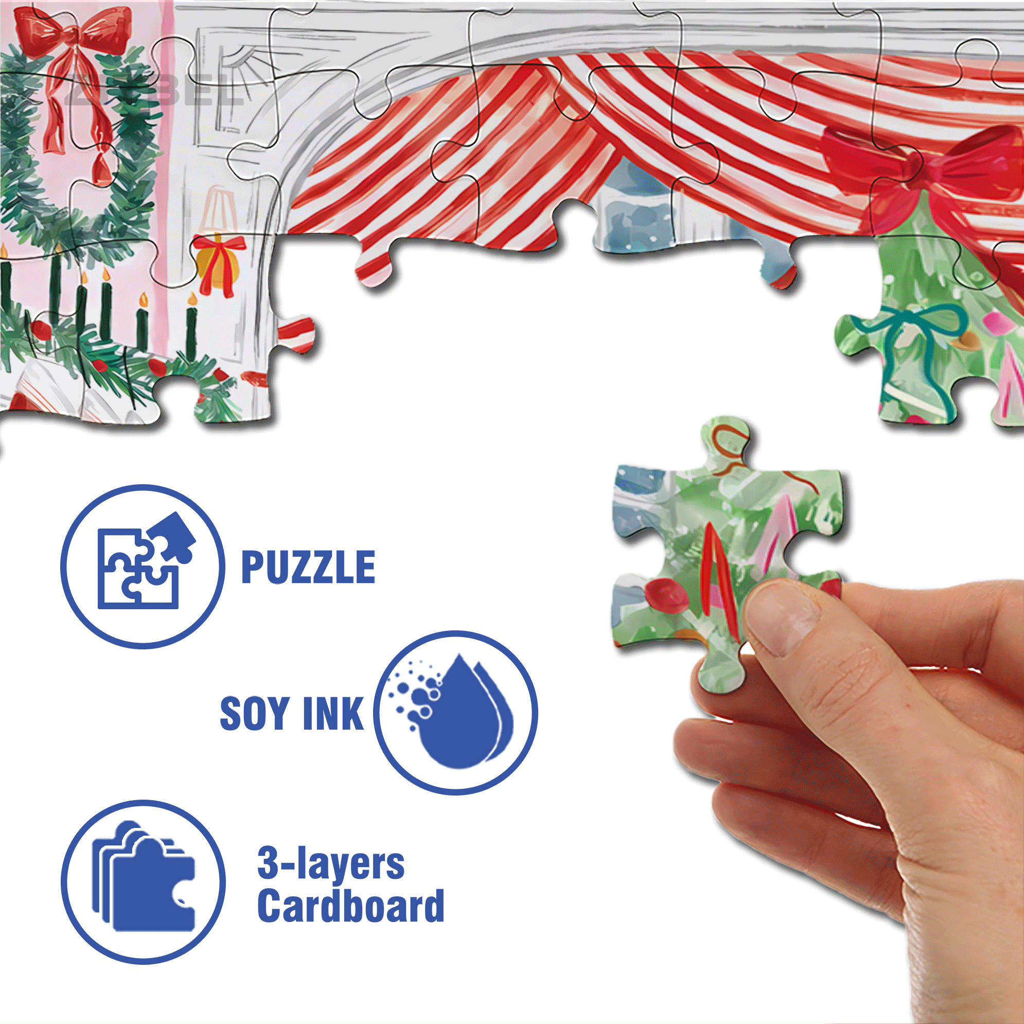 The Night Before Christmas 500pcs/1000pcs Jigsaw Puzzle, Scratch-Resistant, Interactive Family Game & Brain-Boosting DIY Decor, Perfect for Halloween, Christmas & New Year Gifts, Family Puzzle Game
