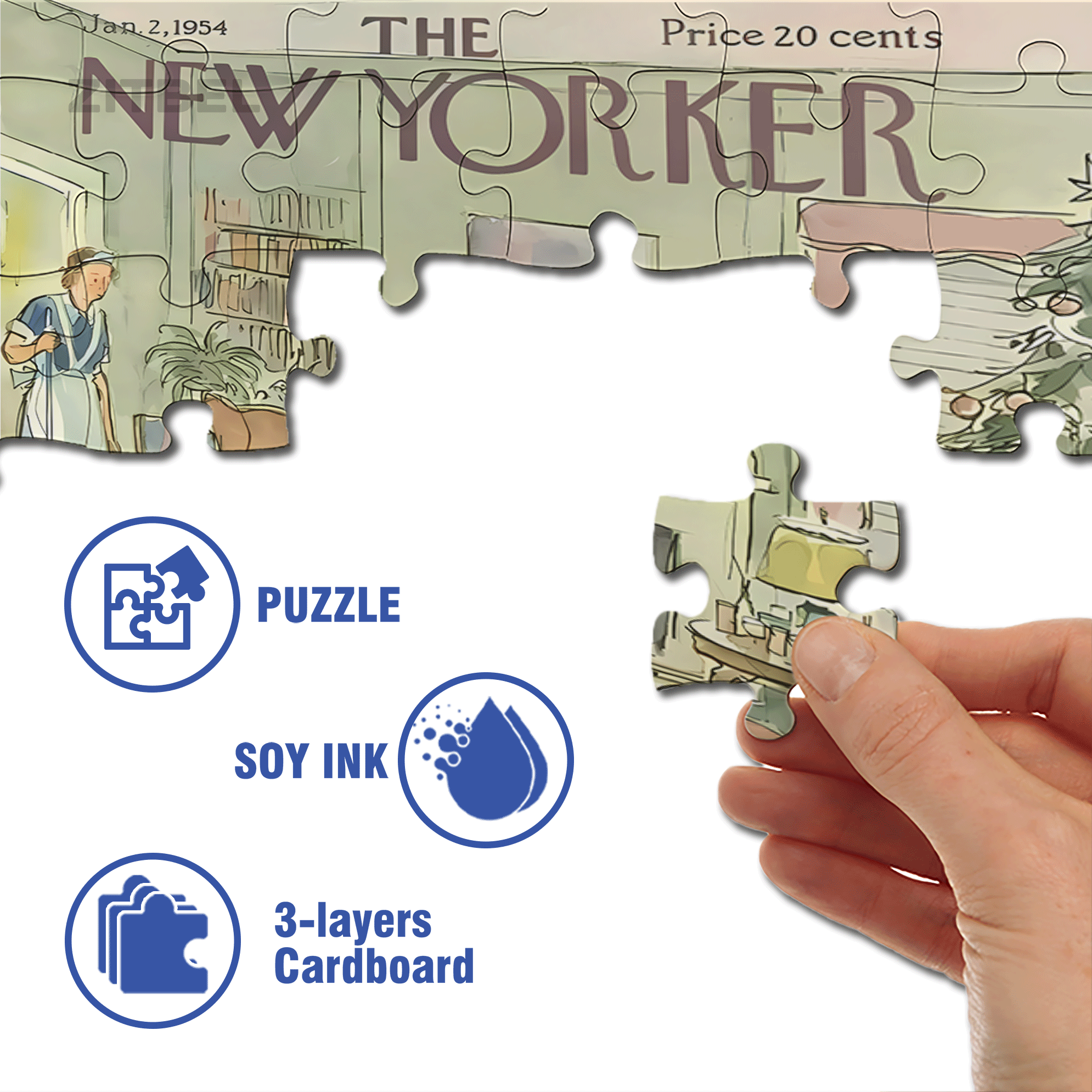 A Complete Mess 500pcs/1000pcs Jigsaw Puzzle, Scratch-Resistant, Interactive Family Game & Brain-Boosting DIY Decor, Perfect for Halloween, Christmas & New Year Gifts, Family Puzzle Game