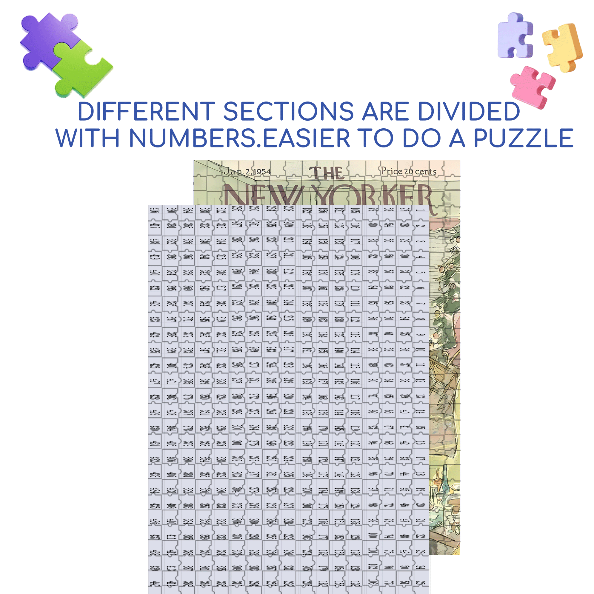 A Complete Mess 500pcs/1000pcs Jigsaw Puzzle, Scratch-Resistant, Interactive Family Game & Brain-Boosting DIY Decor, Perfect for Halloween, Christmas & New Year Gifts, Family Puzzle Game