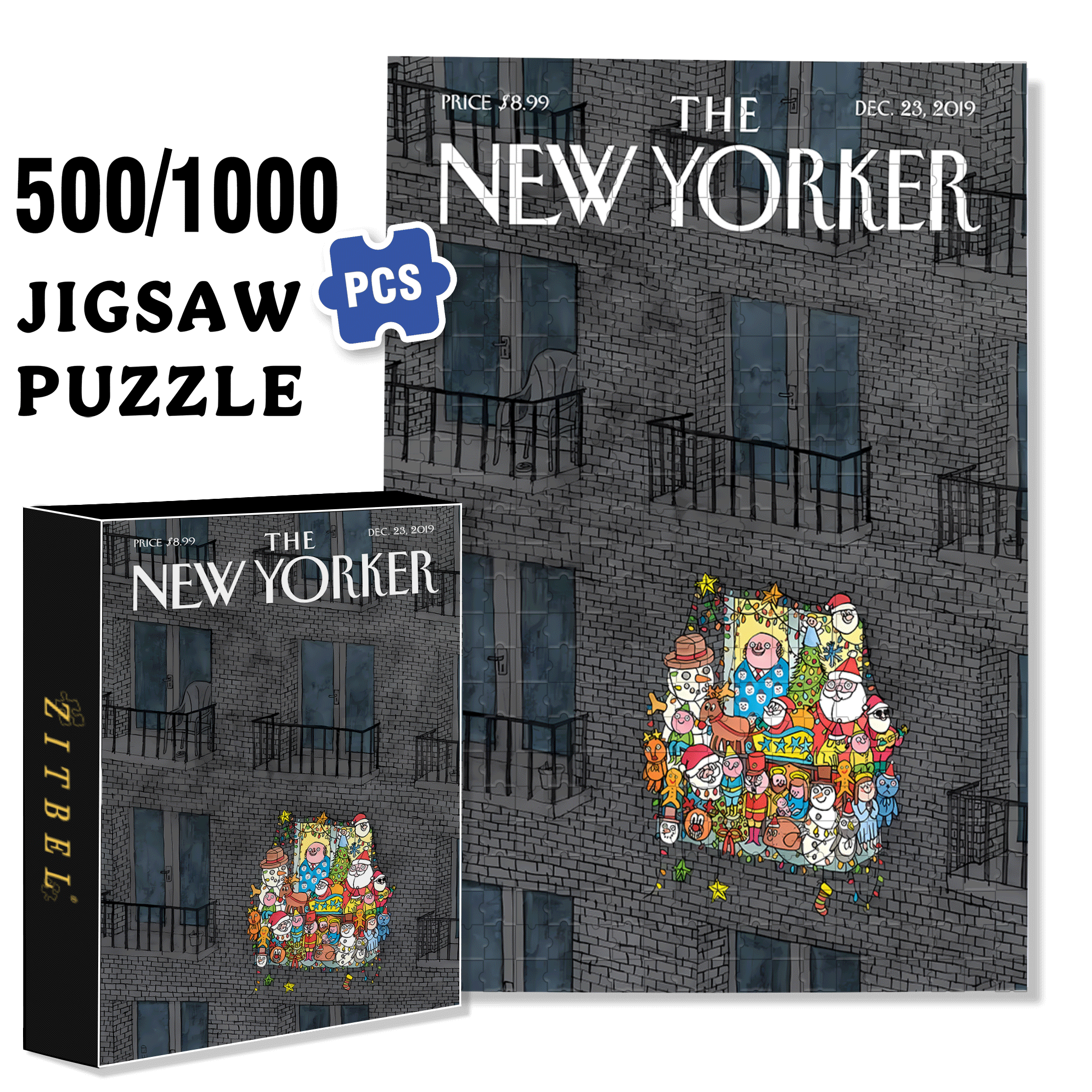 A Touch Of Color 500pcs/1000pcs Jigsaw Puzzle, Scratch-Resistant, Interactive Family Game & Brain-Boosting DIY Decor, Perfect for Halloween, Christmas & New Year Gifts, Family Puzzle Game