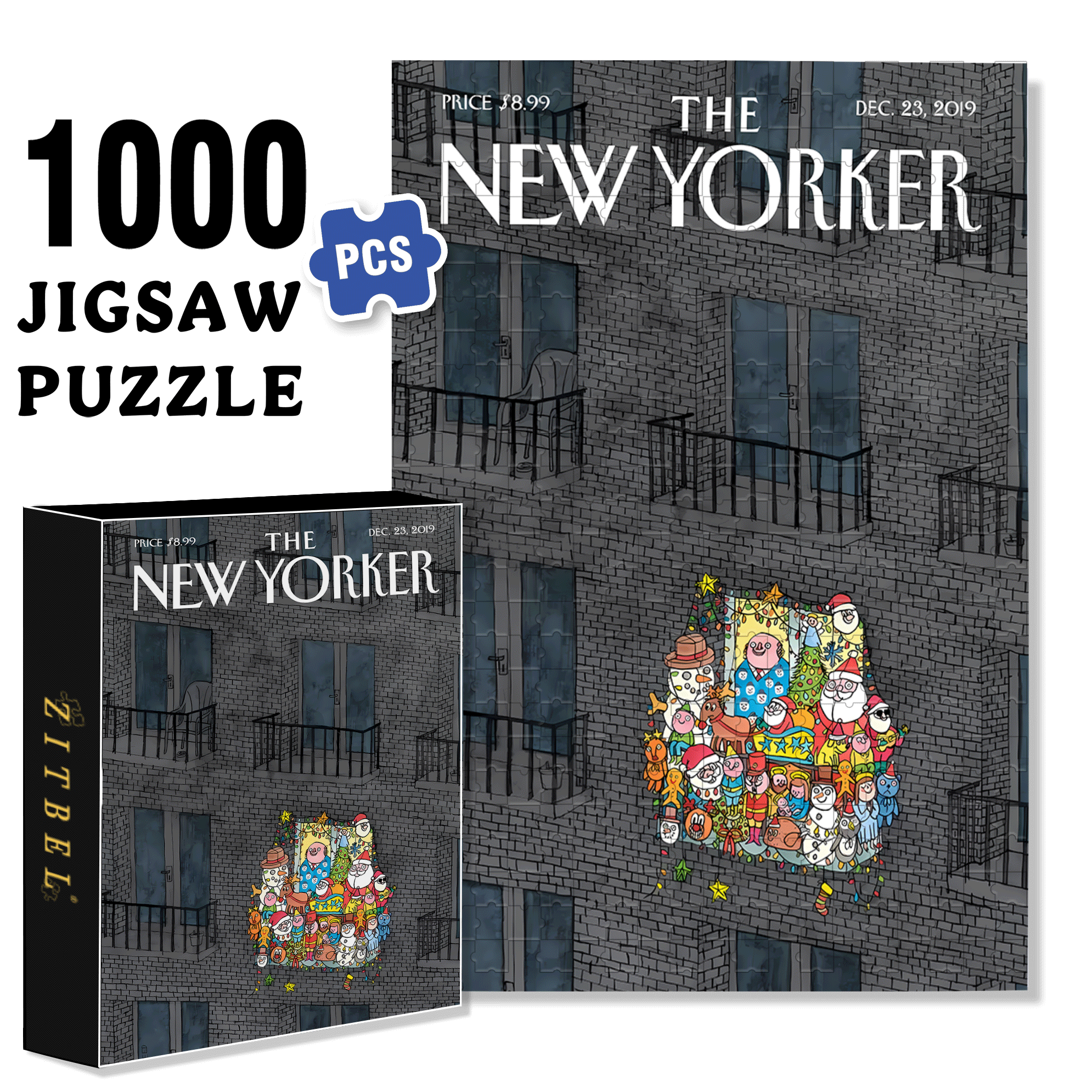 A Touch Of Color 500pcs/1000pcs Jigsaw Puzzle, Scratch-Resistant, Interactive Family Game & Brain-Boosting DIY Decor, Perfect for Halloween, Christmas & New Year Gifts, Family Puzzle Game