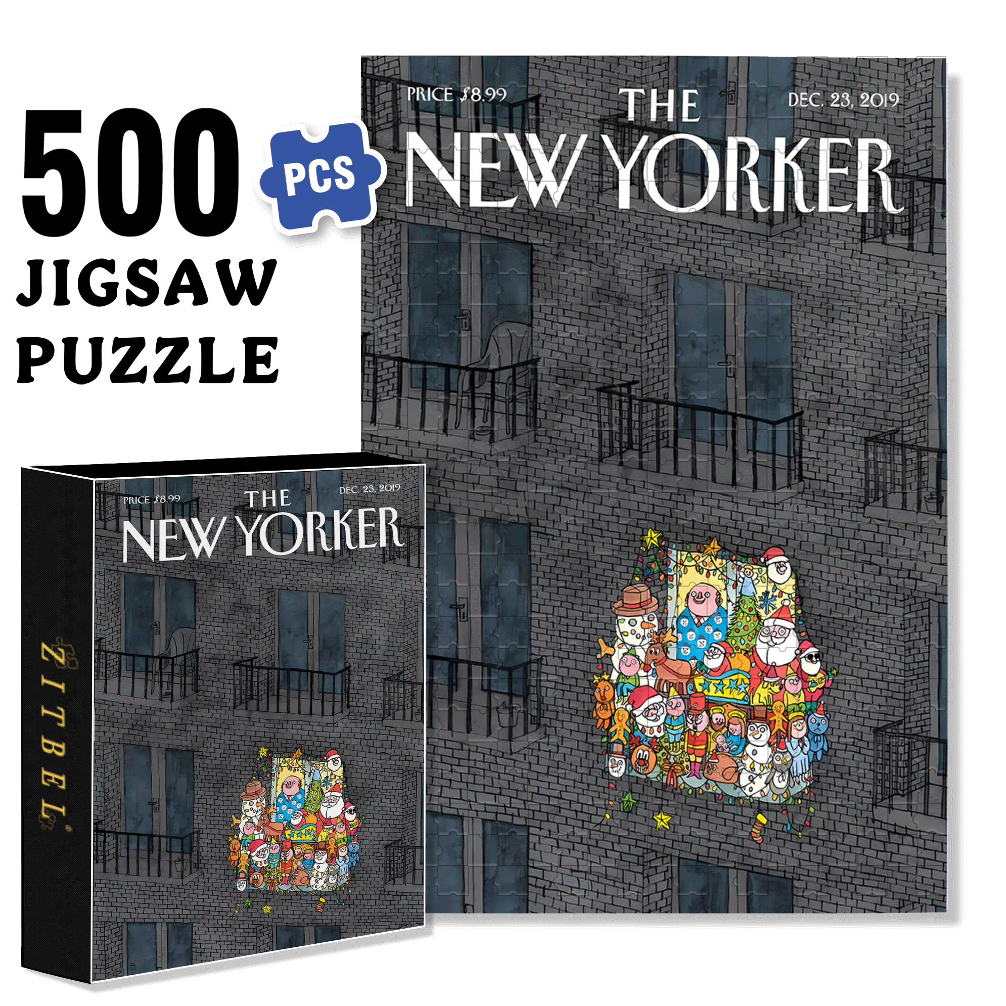 A Touch Of Color 500pcs/1000pcs Jigsaw Puzzle, Scratch-Resistant, Interactive Family Game & Brain-Boosting DIY Decor, Perfect for Halloween, Christmas & New Year Gifts, Family Puzzle Game