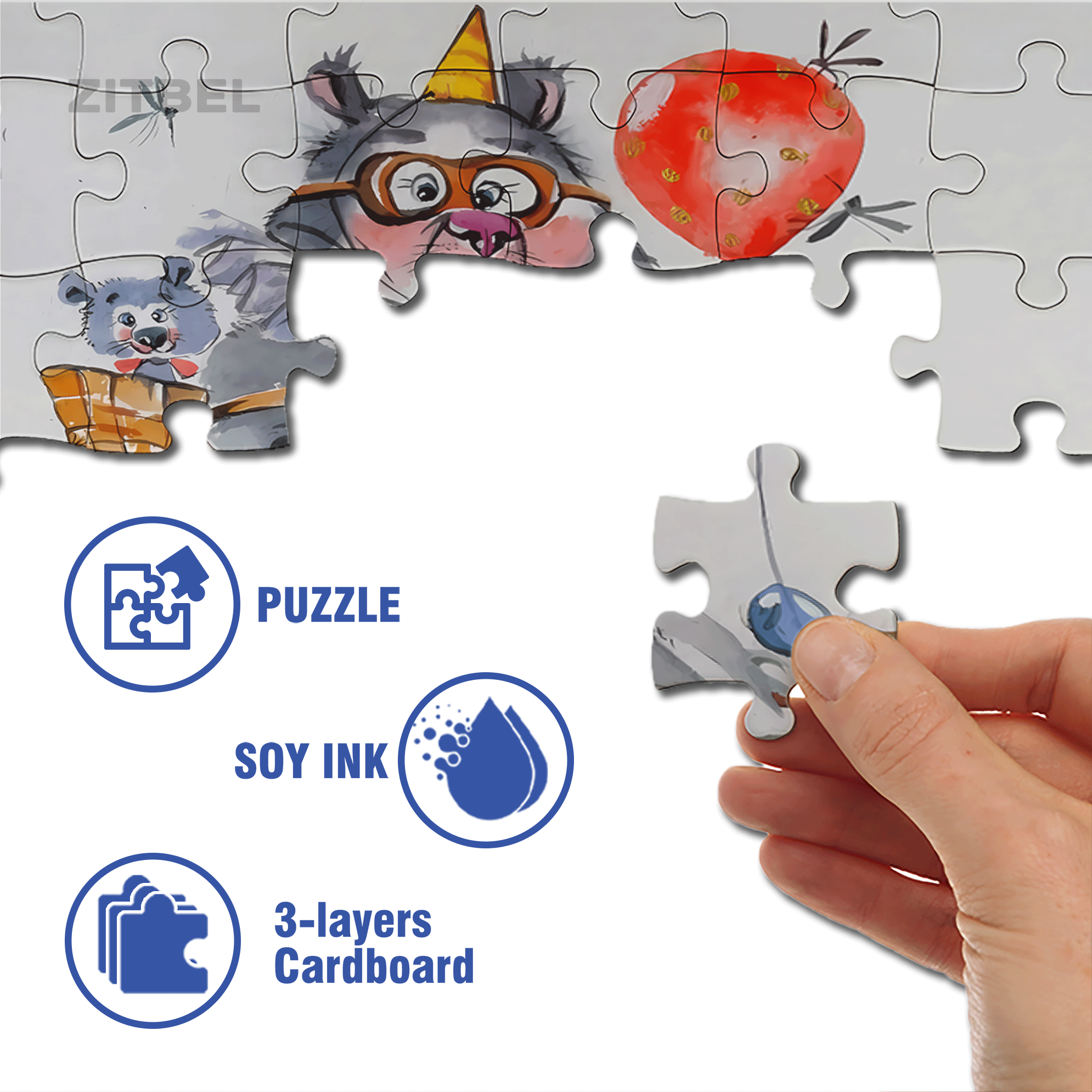 Bear Acrobatics Performance 500pcs/1000pcs Jigsaw Puzzle, Scratch-Resistant, Interactive Family Game & Brain-Boosting DIY Decor, Perfect for Halloween, Christmas & New Year Gifts, Family Puzzle Game