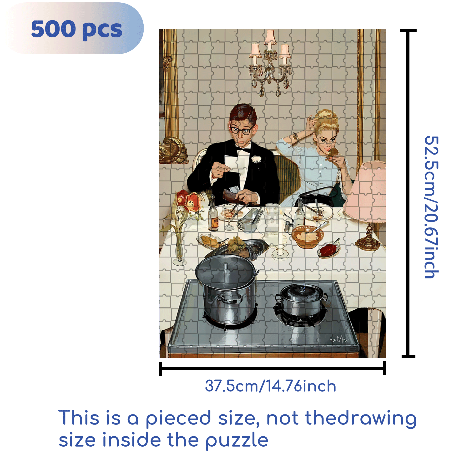 Beautiful Illustrations 500pcs/1000pcs Jigsaw Puzzle, Scratch-Resistant, Interactive Family Game & Brain-Boosting DIY Decor, Perfect for Halloween, Christmas & New Year Gifts, Family Puzzle Game