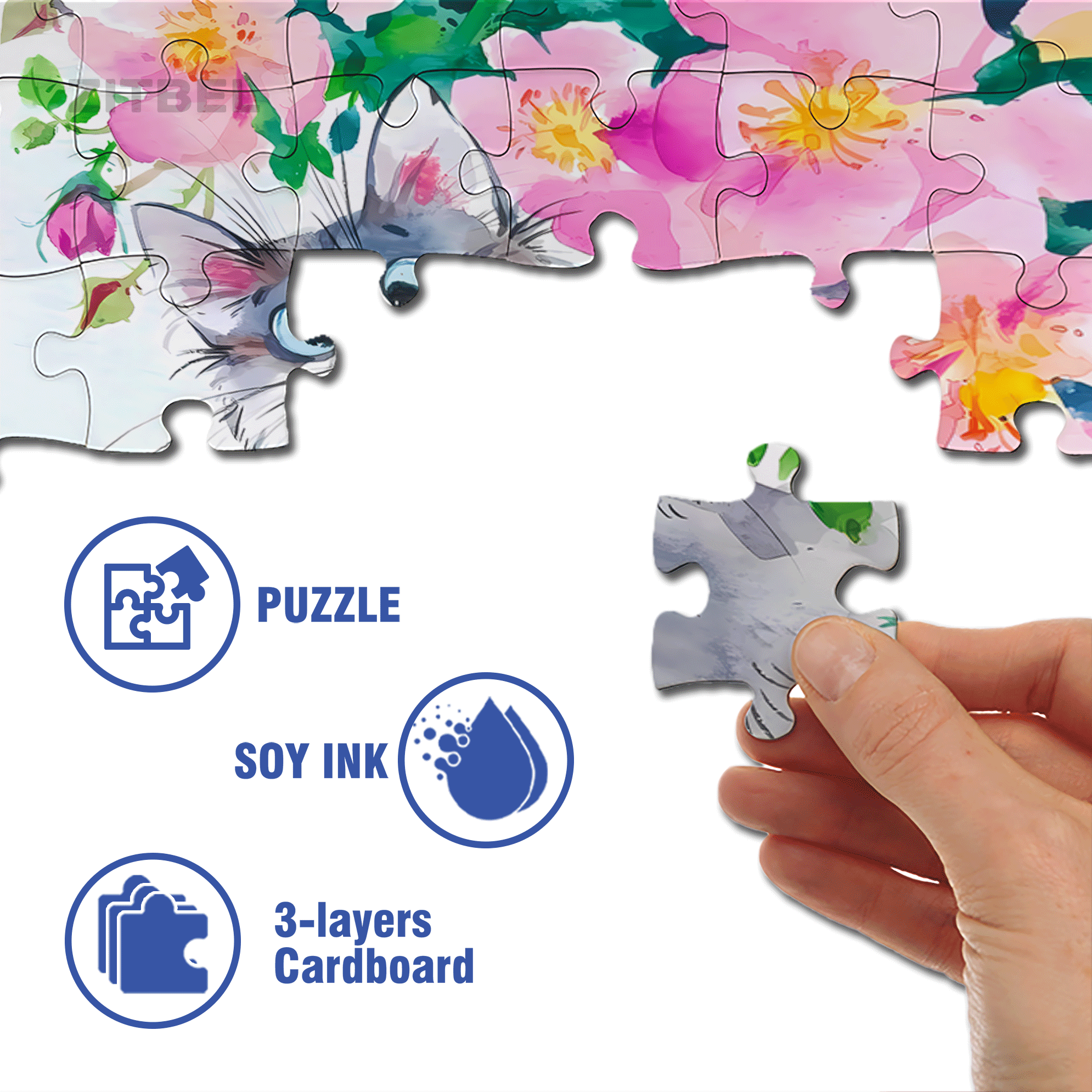 Bee Mouse 500pcs/1000pcs Jigsaw Puzzle, Scratch-Resistant, Interactive Family Game & Brain-Boosting DIY Decor, Perfect for Halloween, Christmas & New Year Gifts, Family Puzzle Game