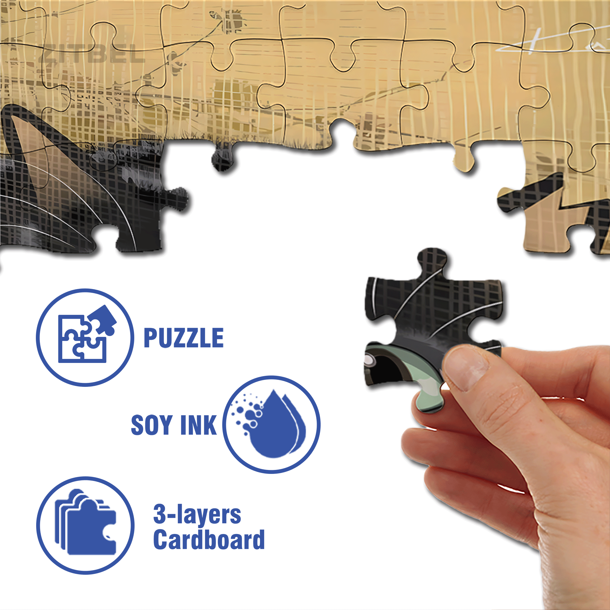Cat and Sparrow 2 500pcs/1000pcs Jigsaw Puzzle, Scratch-Resistant, Interactive Family Game & Brain-Boosting DIY Decor, Perfect for Halloween, Christmas & New Year Gifts, Family Puzzle Game