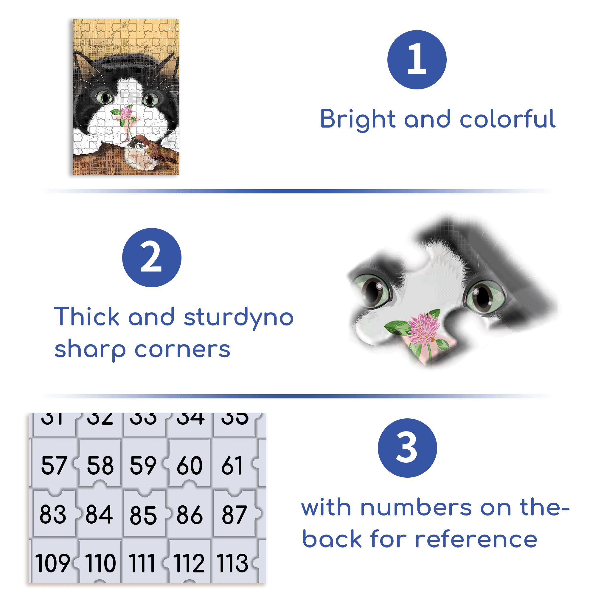 Cat and Sparrow 2 500pcs/1000pcs Jigsaw Puzzle, Scratch-Resistant, Interactive Family Game & Brain-Boosting DIY Decor, Perfect for Halloween, Christmas & New Year Gifts, Family Puzzle Game