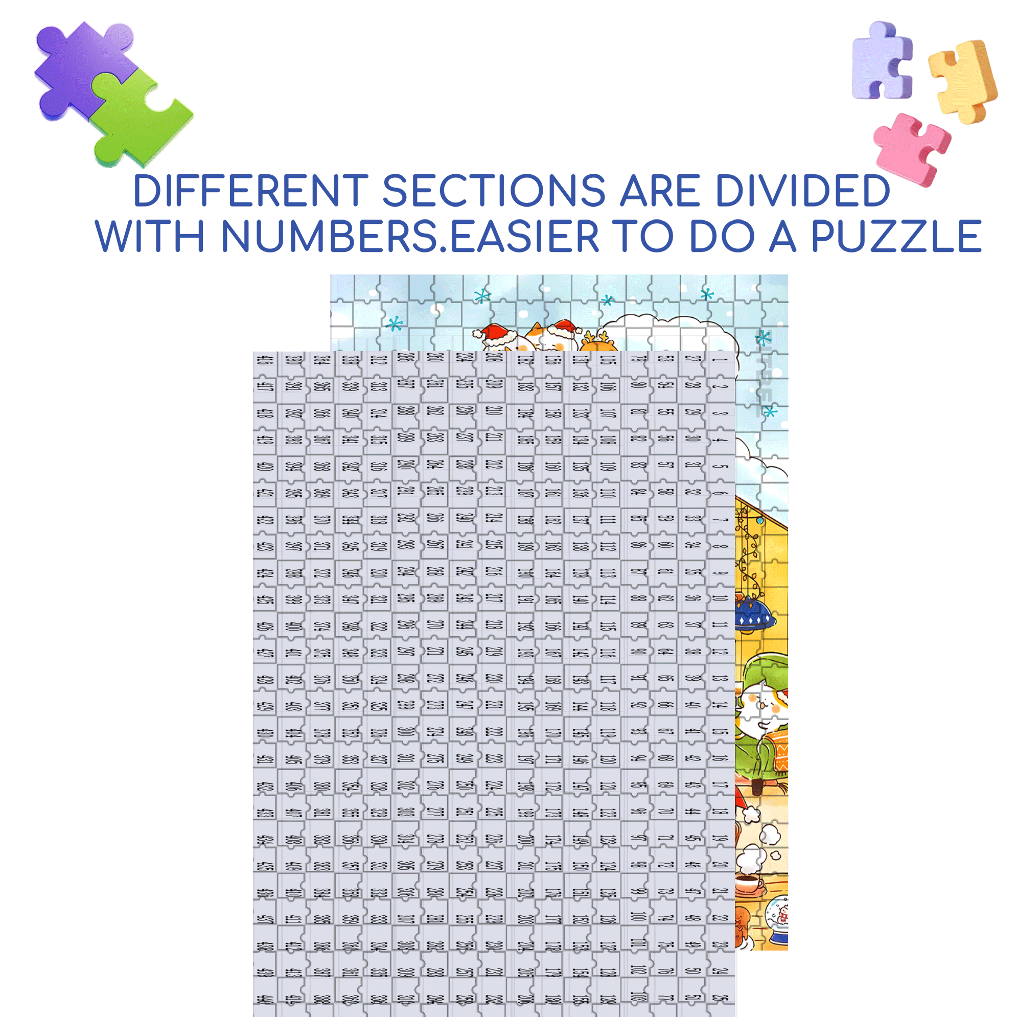 Celebrations 500pcs/1000pcs Jigsaw Puzzle, Scratch-Resistant, Interactive Family Game & Brain-Boosting DIY Decor, Perfect for Halloween, Christmas & New Year Gifts, Family Puzzle Game