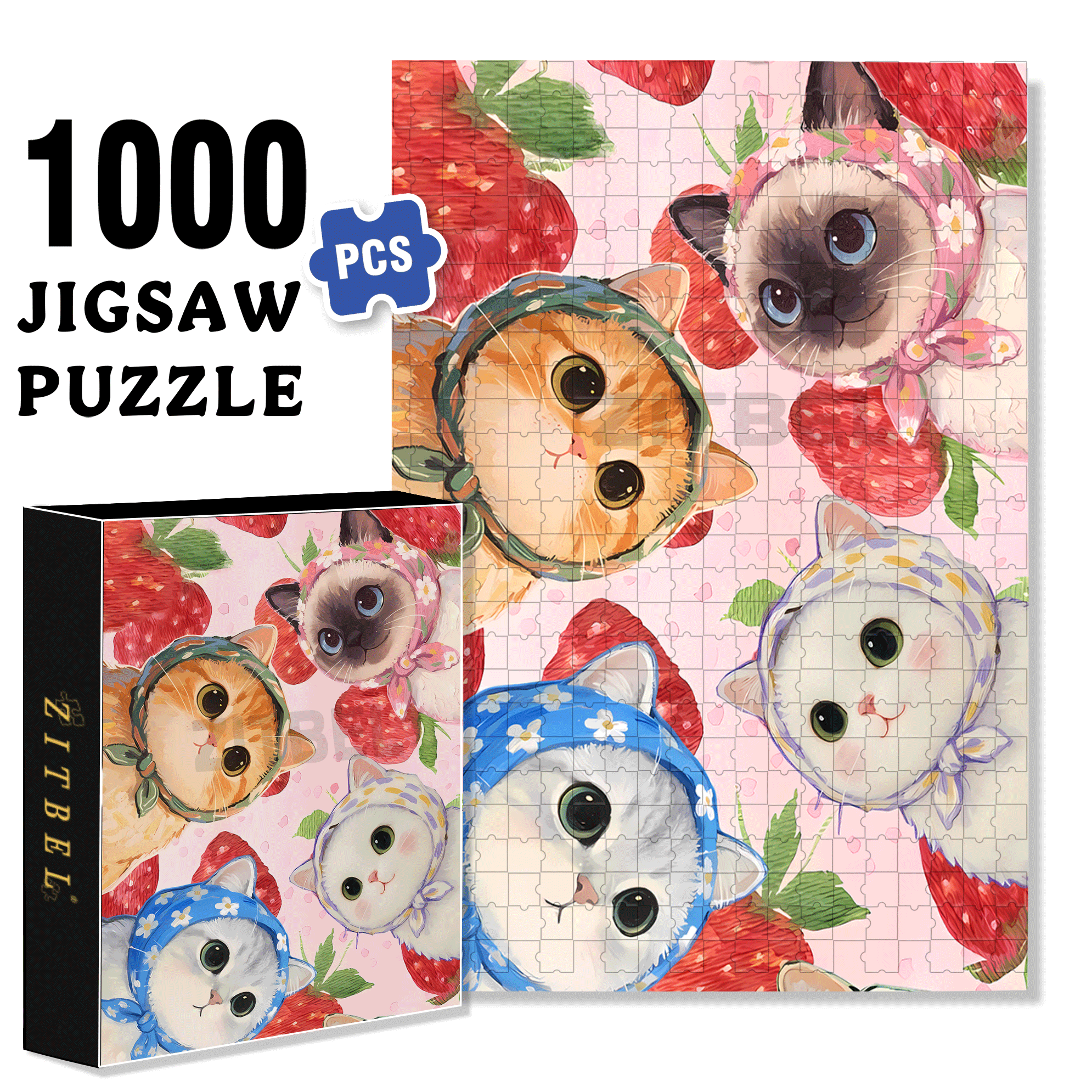 Clear Eyes 500pcs/1000pcs Jigsaw Puzzle, Scratch-Resistant, Interactive Family Game & Brain-Boosting DIY Decor, Perfect for Halloween, Christmas & New Year Gifts, Family Puzzle Game