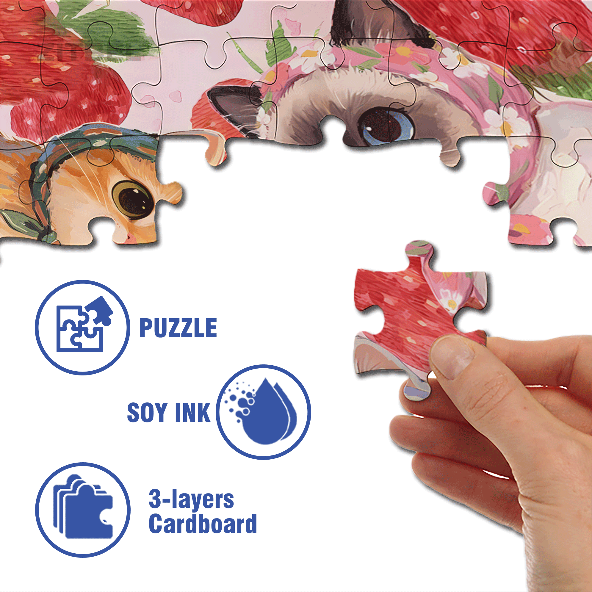 Clear Eyes 500pcs/1000pcs Jigsaw Puzzle, Scratch-Resistant, Interactive Family Game & Brain-Boosting DIY Decor, Perfect for Halloween, Christmas & New Year Gifts, Family Puzzle Game