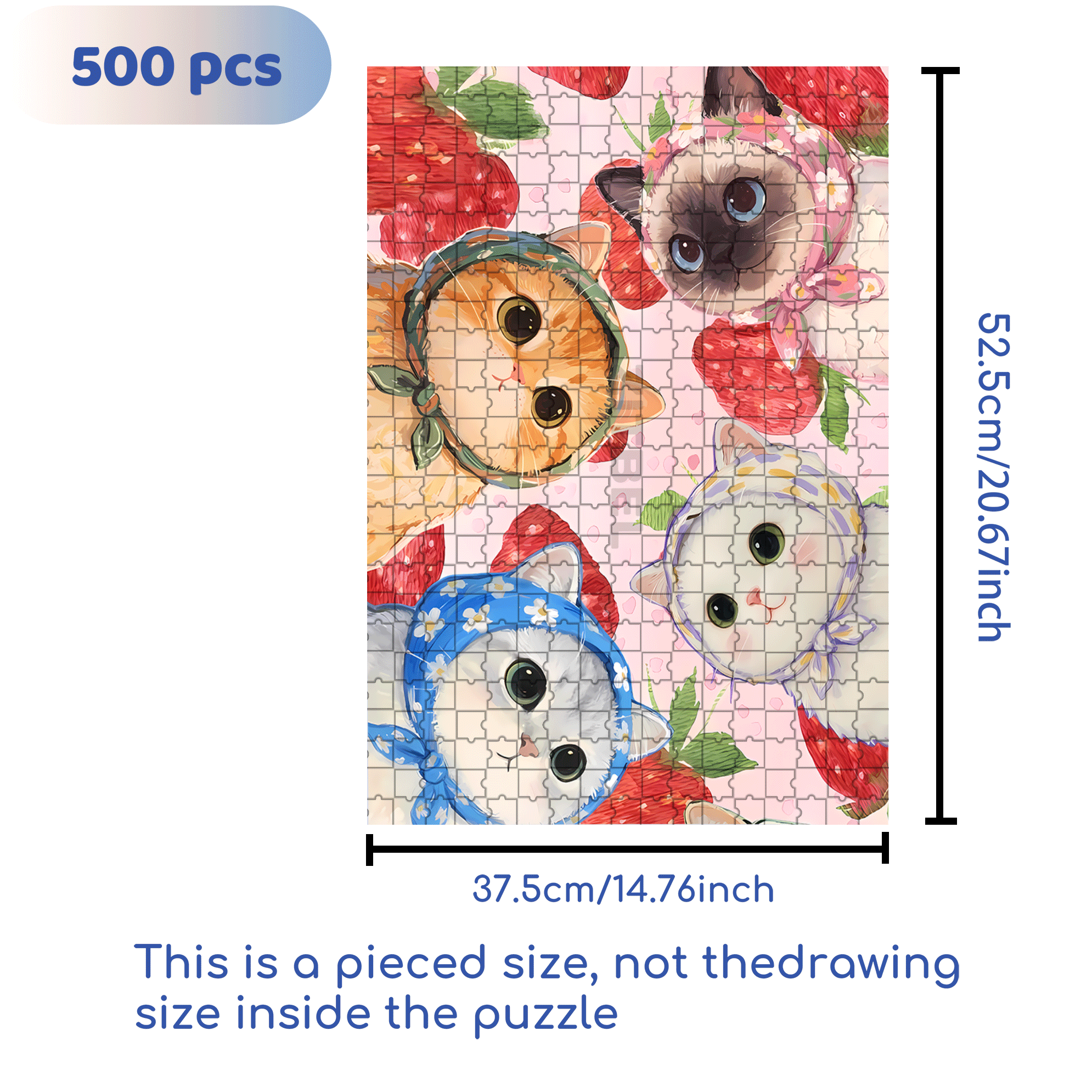 Clear Eyes 500pcs/1000pcs Jigsaw Puzzle, Scratch-Resistant, Interactive Family Game & Brain-Boosting DIY Decor, Perfect for Halloween, Christmas & New Year Gifts, Family Puzzle Game