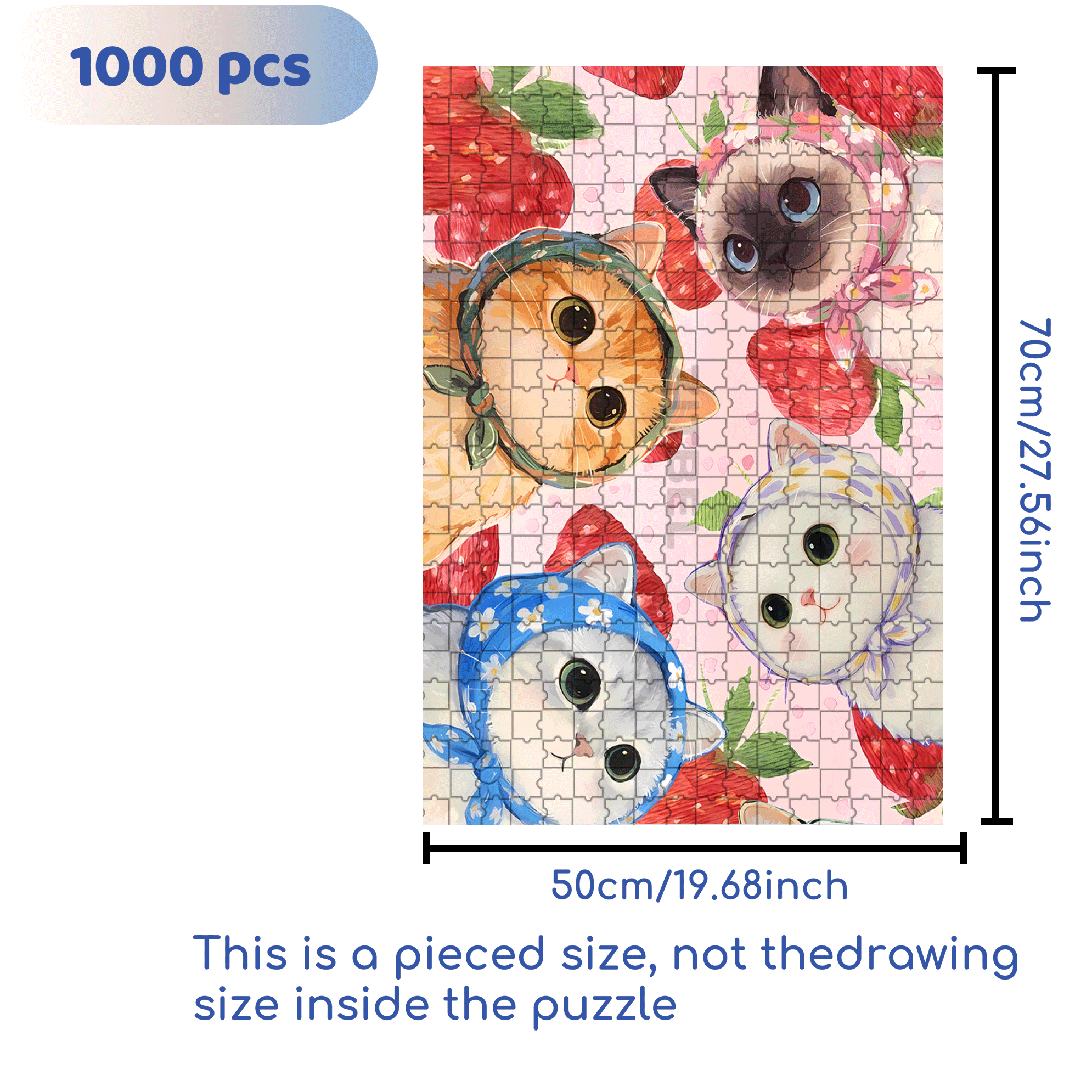 Clear Eyes 500pcs/1000pcs Jigsaw Puzzle, Scratch-Resistant, Interactive Family Game & Brain-Boosting DIY Decor, Perfect for Halloween, Christmas & New Year Gifts, Family Puzzle Game